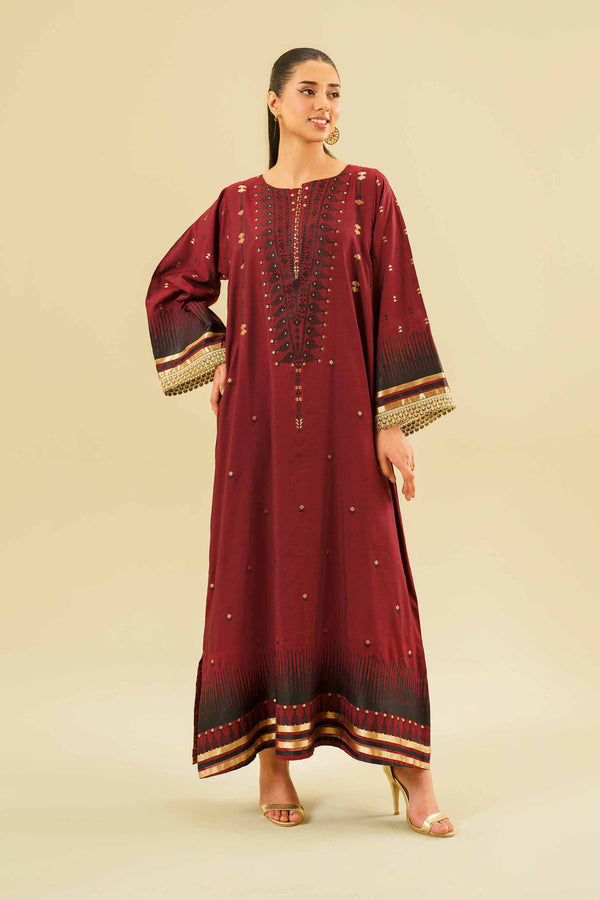 2 Piece - Printed Long Dress - FE24-77
