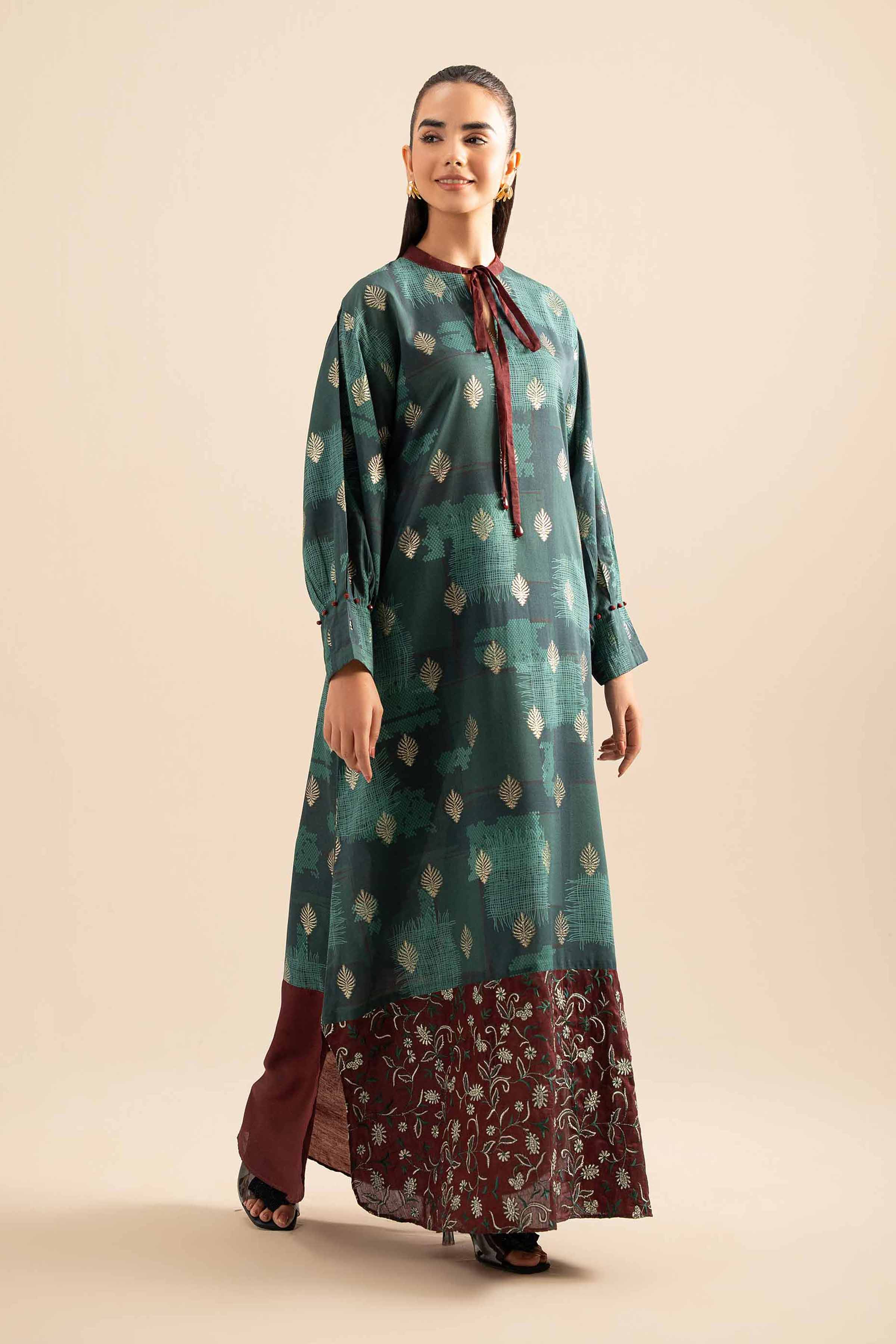 Printed Embroidered Dress - FE25-113 for Women - Pret Collection | Nishat | Shop Online
