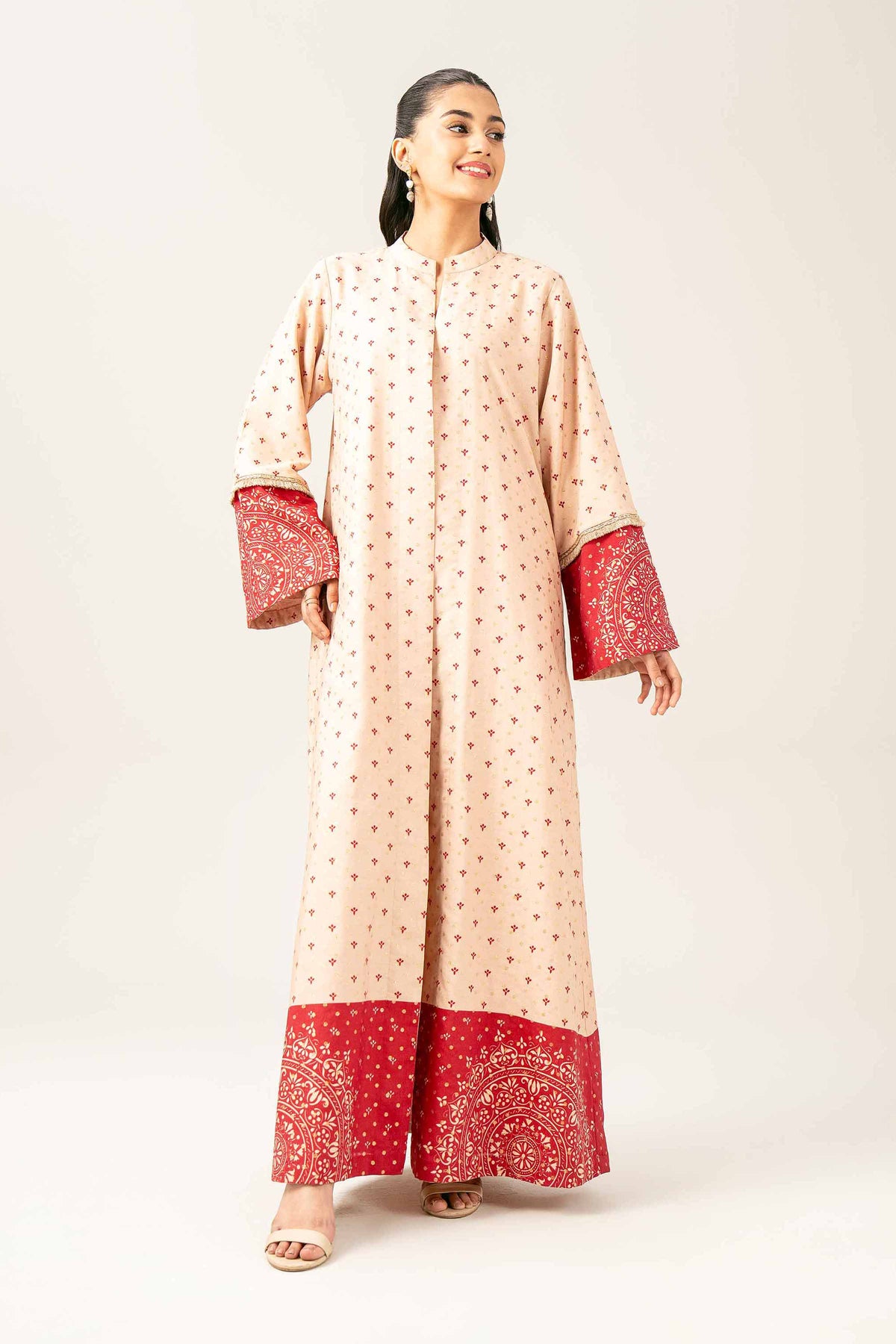 Buy Rose Printed Monar Gold 1-piece ready to wear Gown
