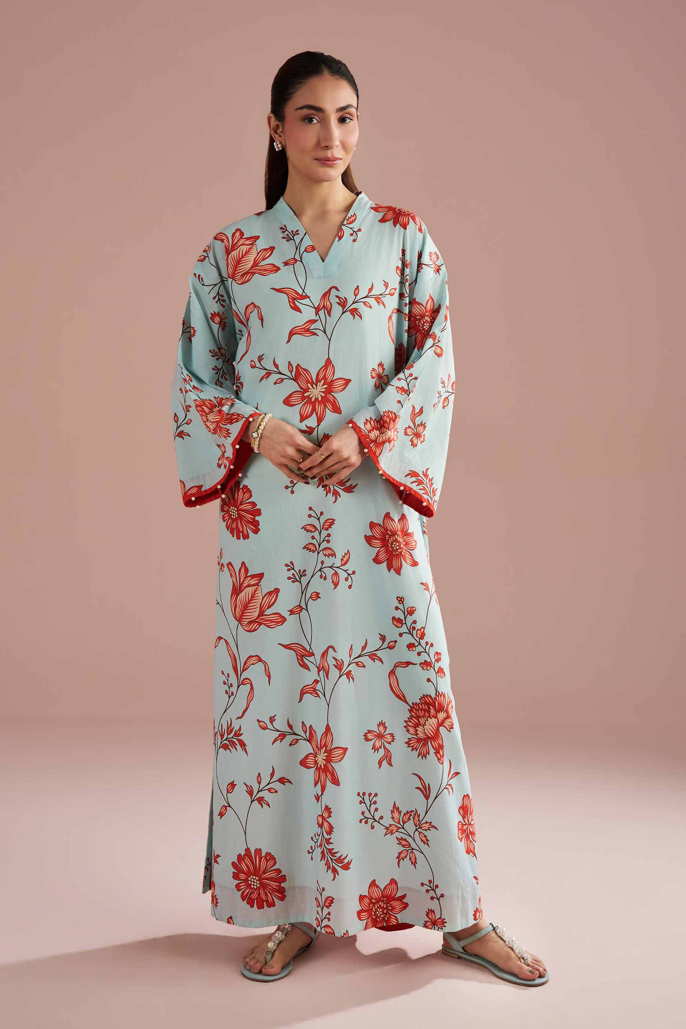 Printed Dress - FE26-26 for Women - Pret Collection | Nishat | Shop Online