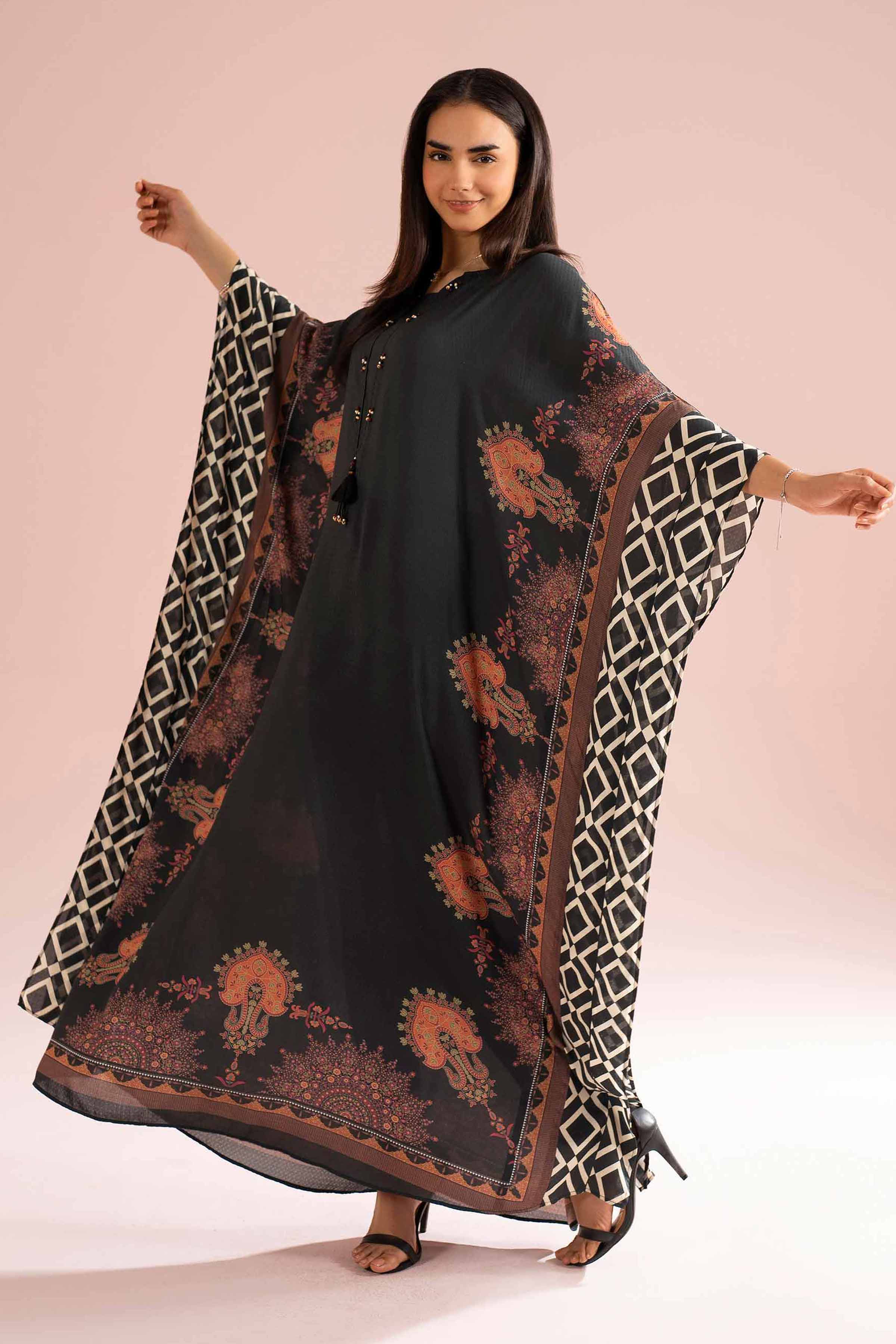 Printed Kaftan - FE26-32 for Women - Pret Collection | Nishat | Shop Online