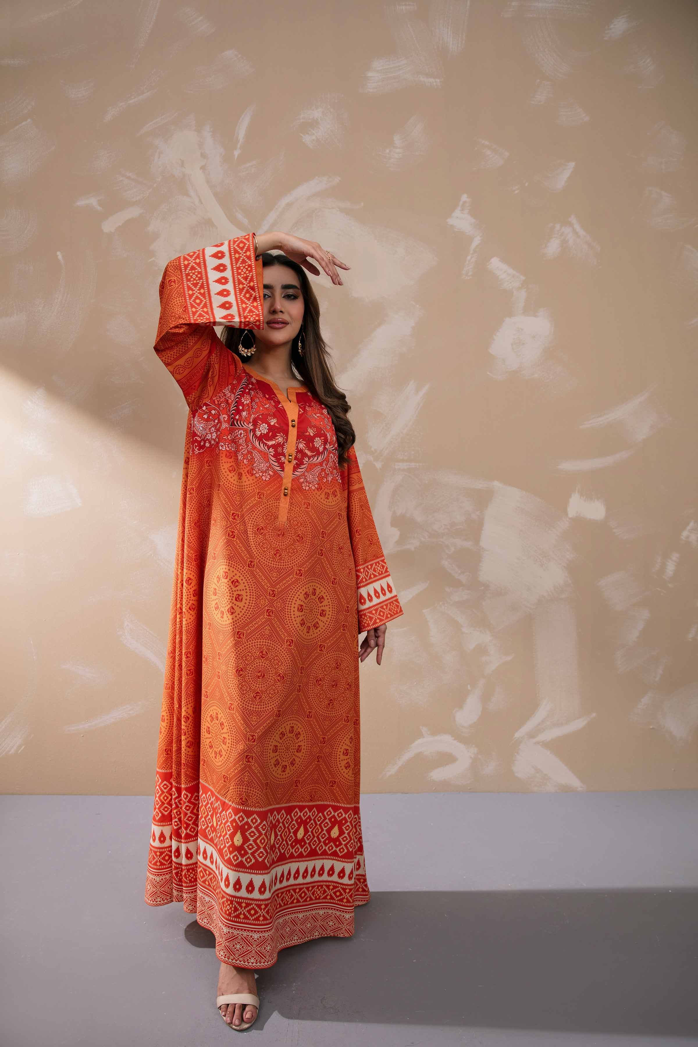 Printed Long Dress - FS24-31