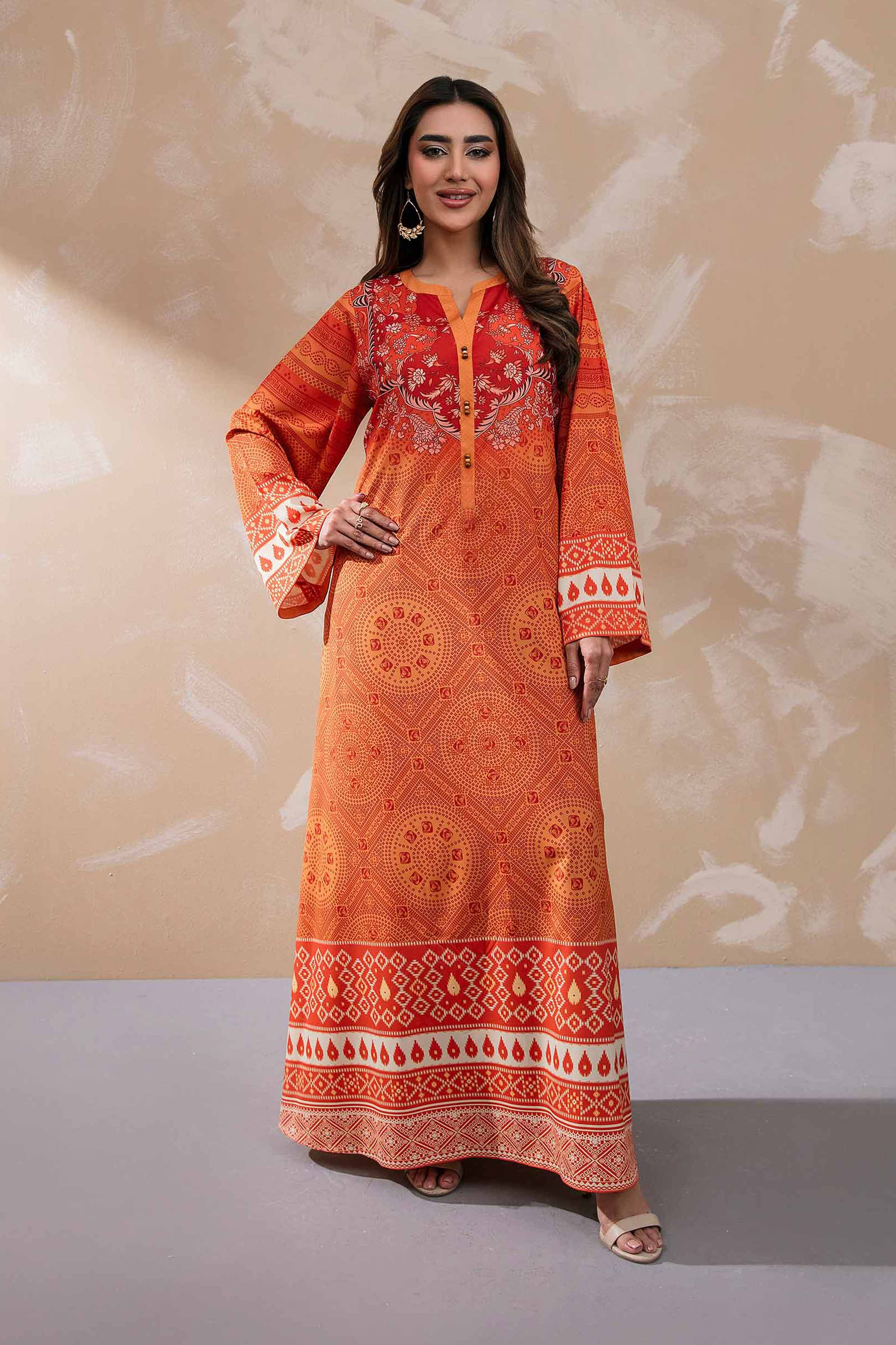 Printed Long Dress - FS24-31