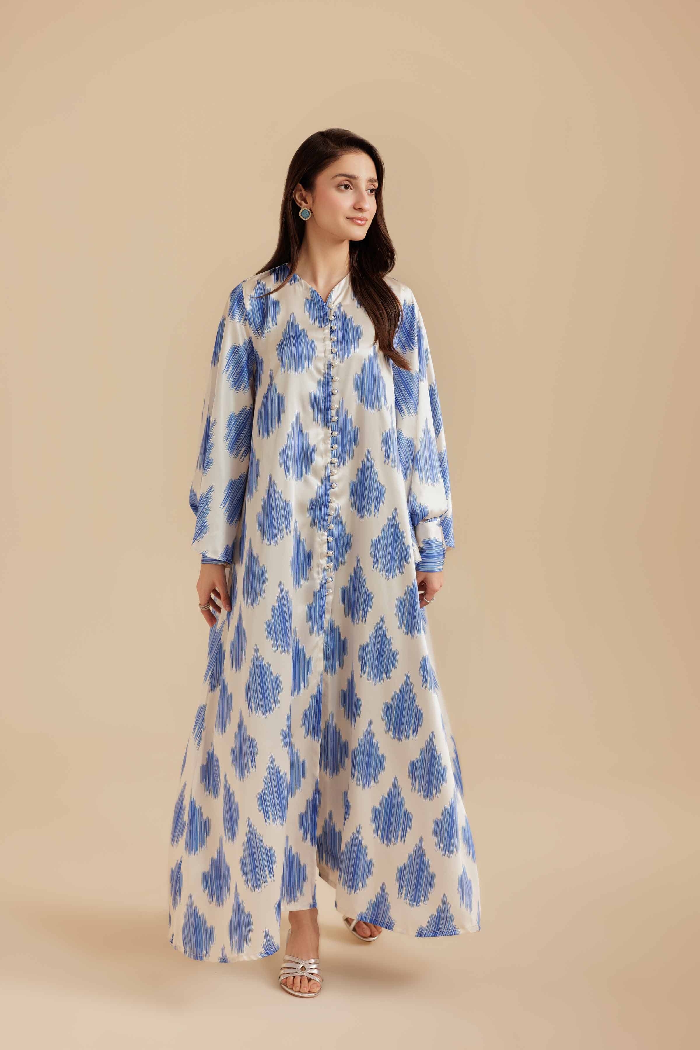 Printed Dress - FS25-46 for Women - Pret Collection | Nishat | Shop Online
