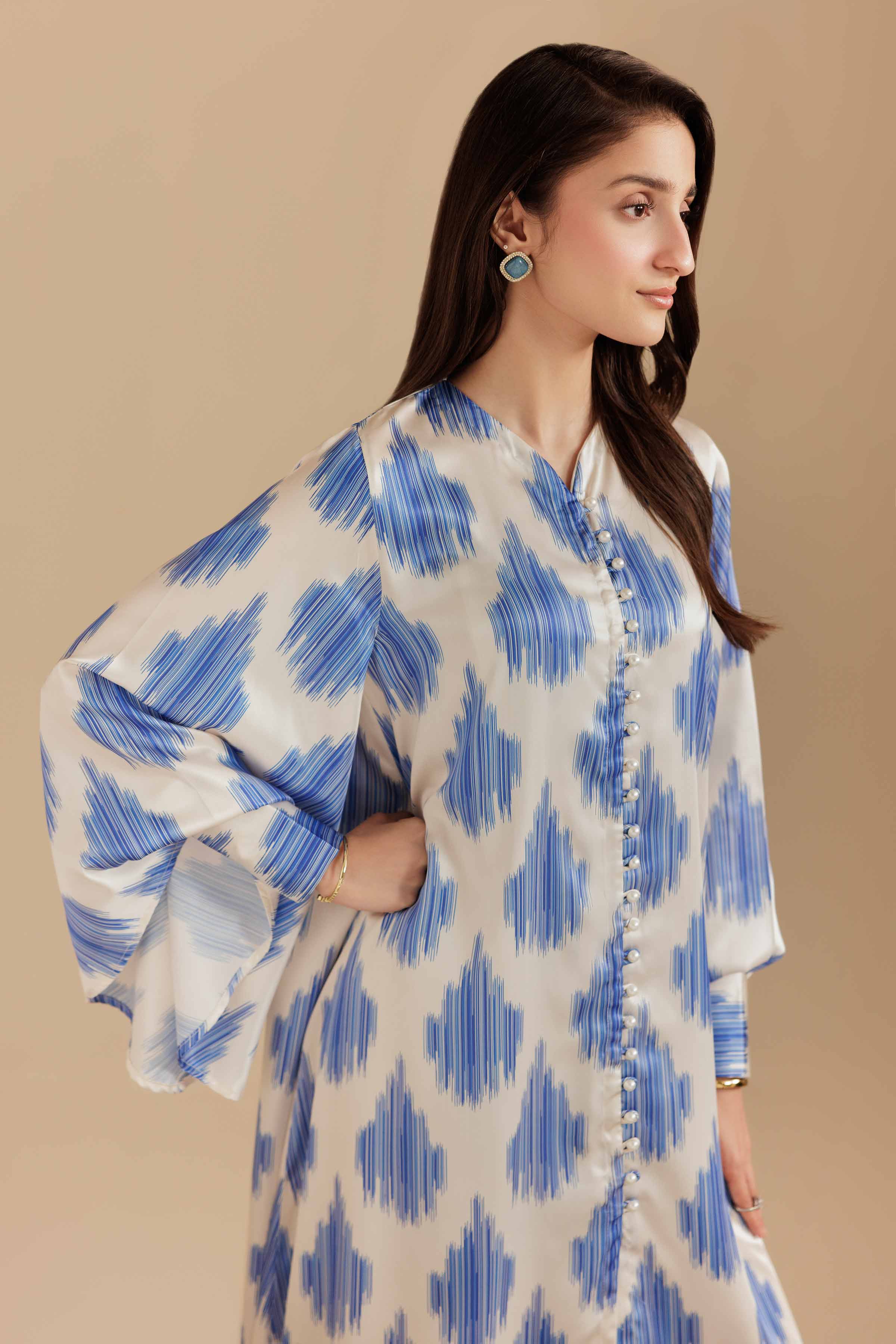 Printed Dress - FS25-46 for Women - Pret Collection | Nishat | Shop Online