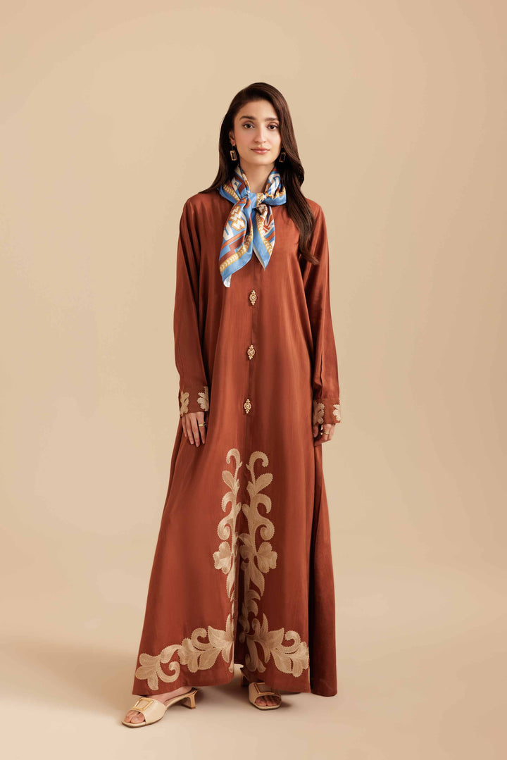 2 Piece - Printed Embroidered Dress - FS25-57 for Women - Pret Collection | Nishat | Shop Online