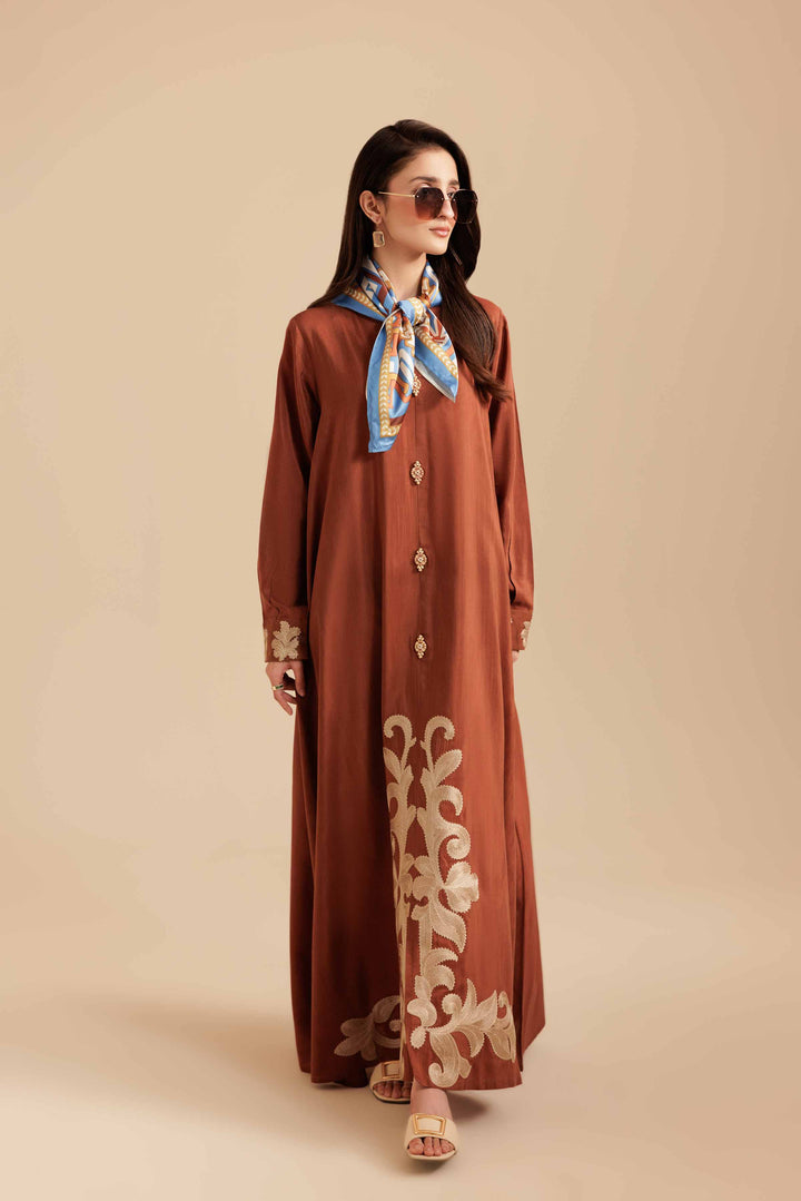 2 Piece - Printed Embroidered Dress - FS25-57 for Women - Pret Collection | Nishat | Shop Online