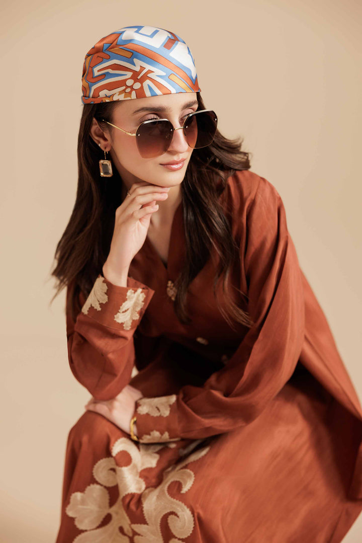 2 Piece - Printed Embroidered Dress - FS25-57 for Women - Pret Collection | Nishat | Shop Online