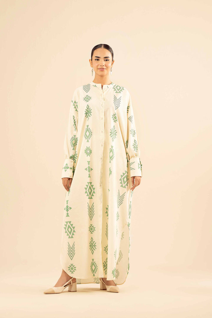Printed Dress - FS25-58 for Women - Pret Collection | Nishat | Shop Online