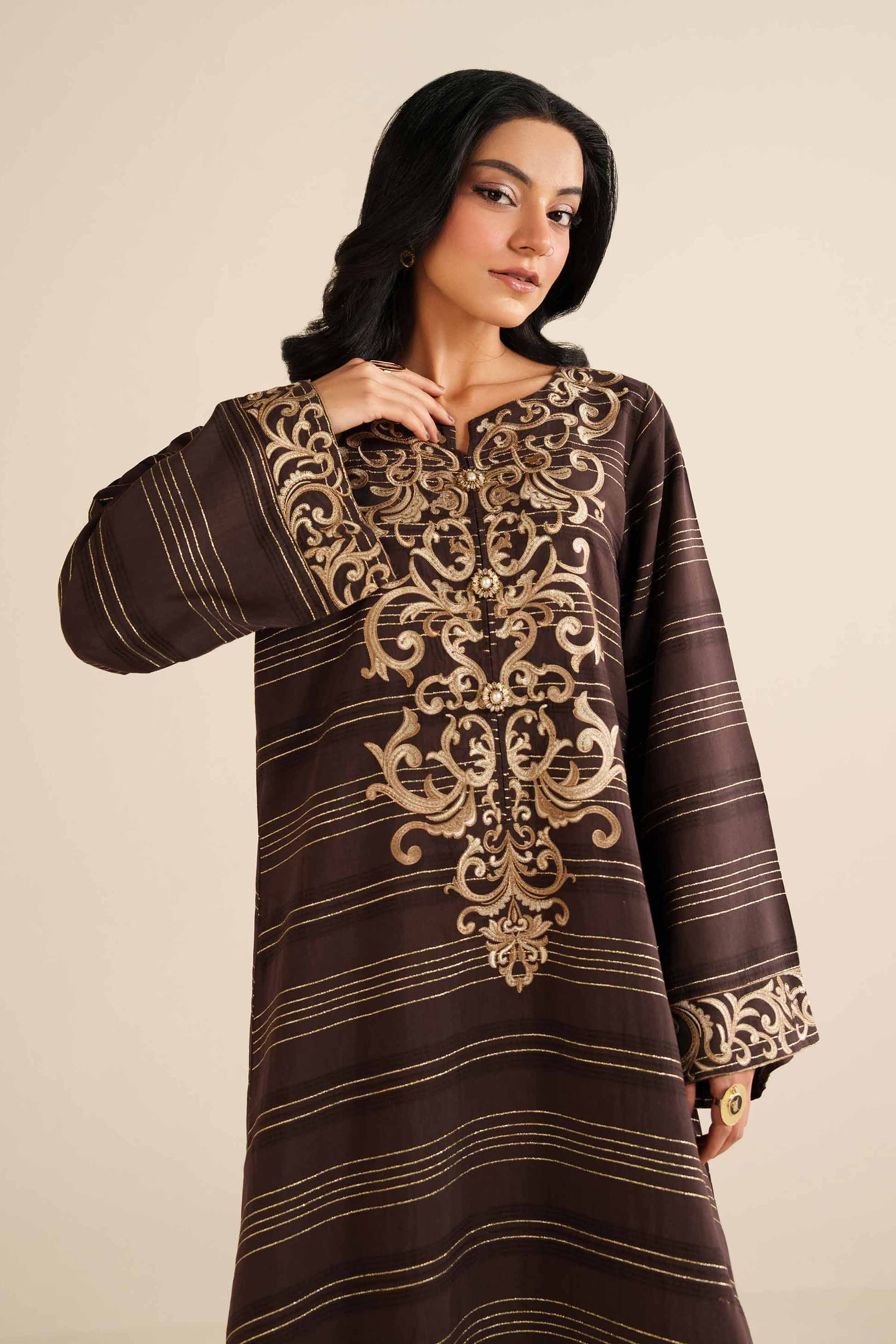 Embroidered Dress - FS25-68 for Women - Pret Collection | Nishat | Shop Online