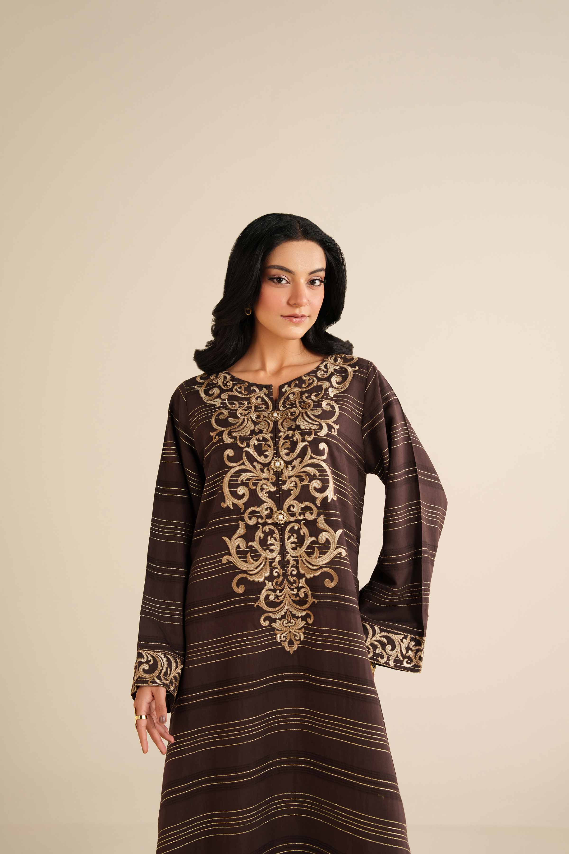 Embroidered Dress - FS25-68 for Women - Pret Collection | Nishat | Shop Online