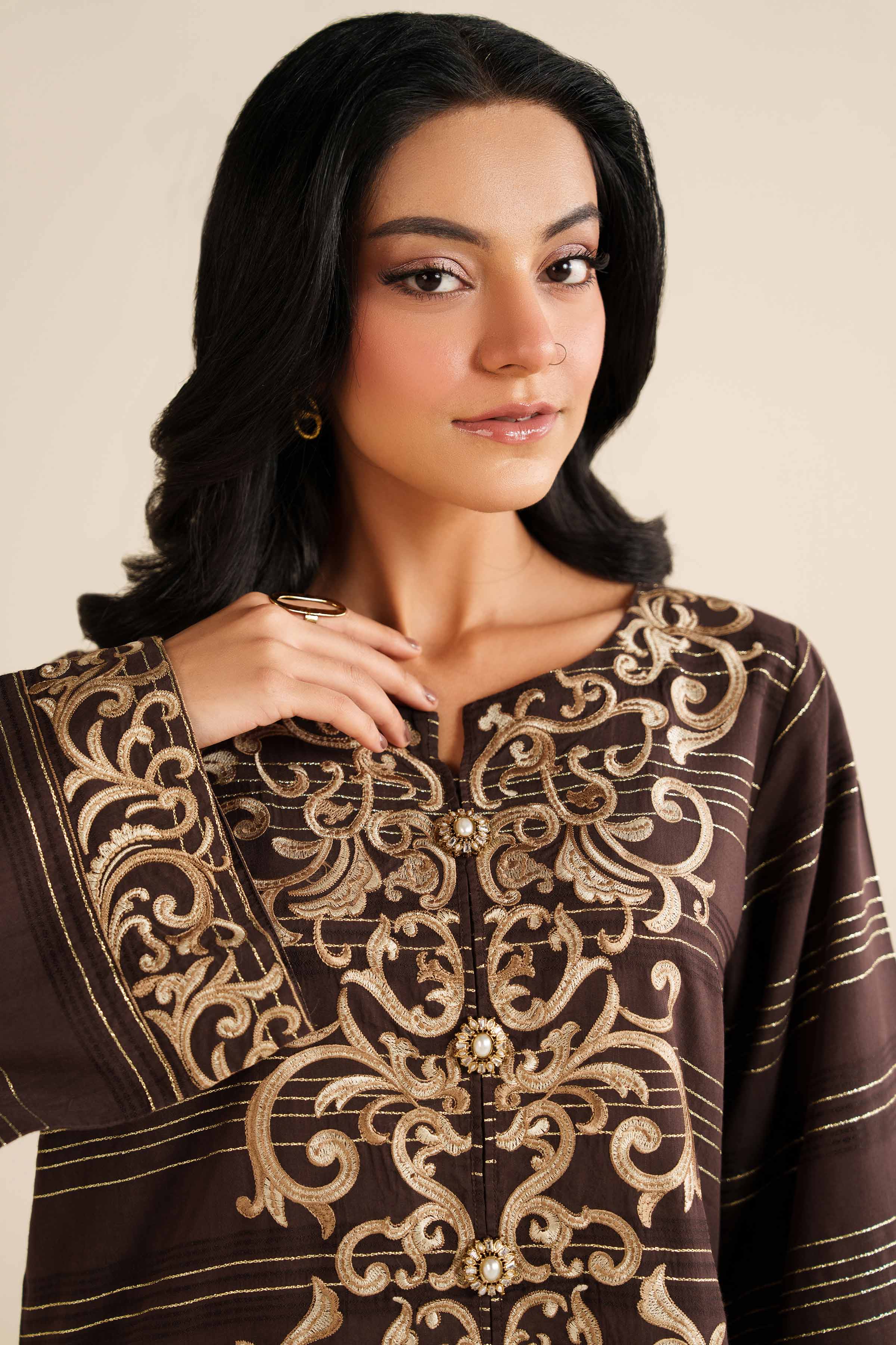 Embroidered Dress - FS25-68 for Women - Pret Collection | Nishat | Shop Online
