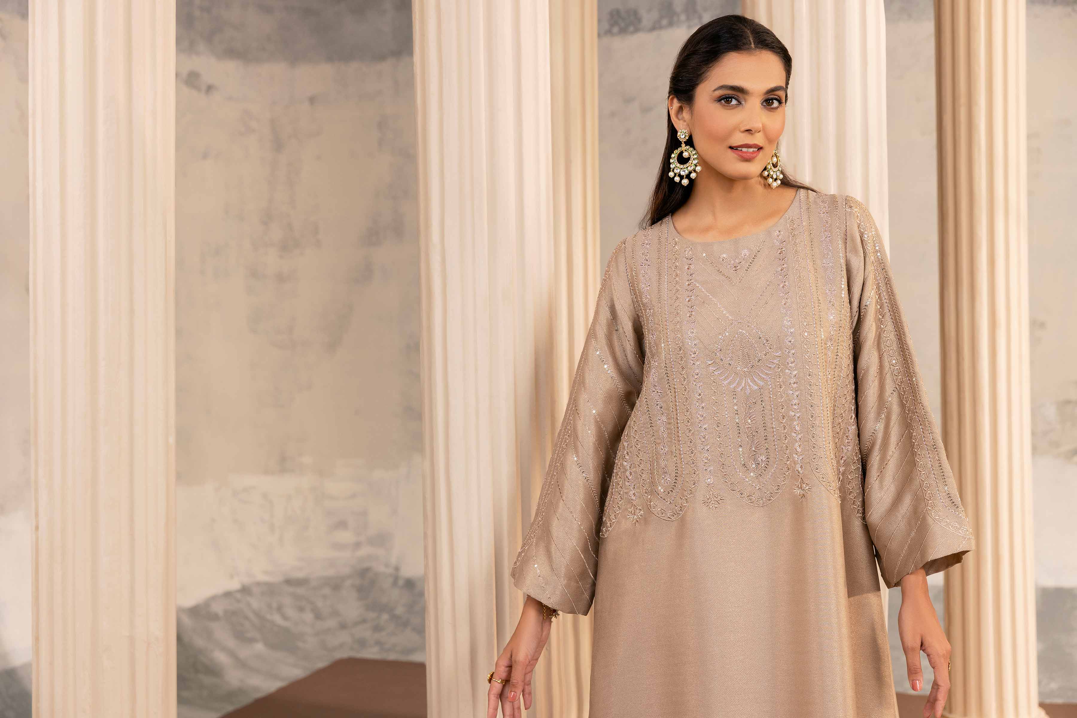Embroidered Long Dress - FW23-08