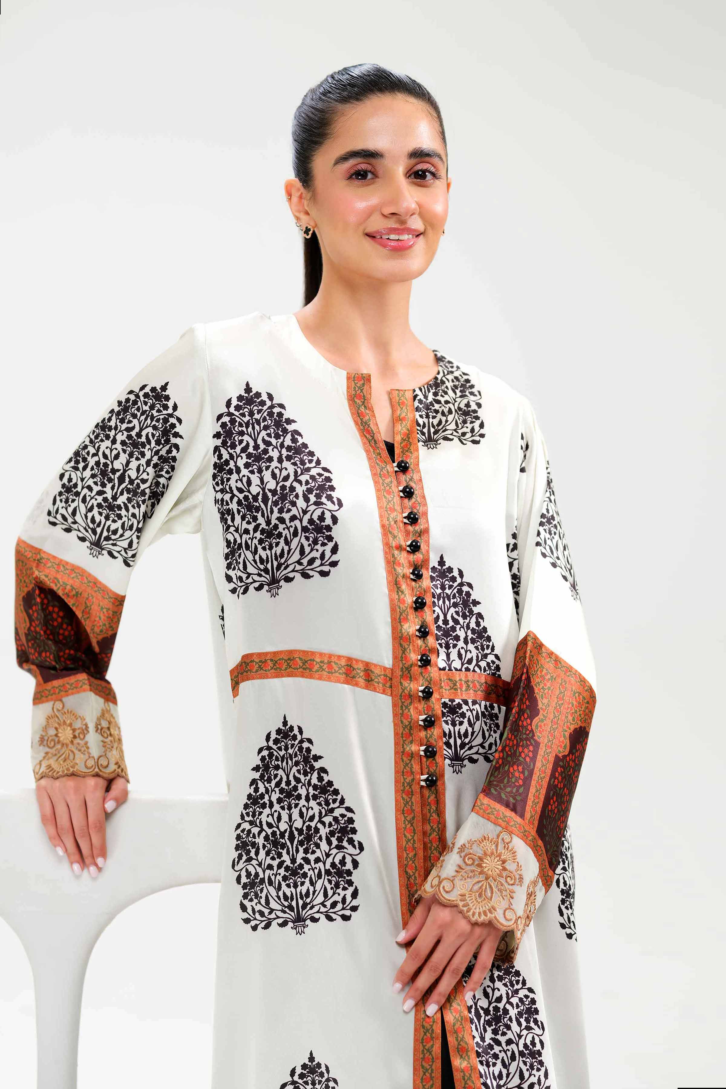 Printed Embroidered Dress - FW24-75