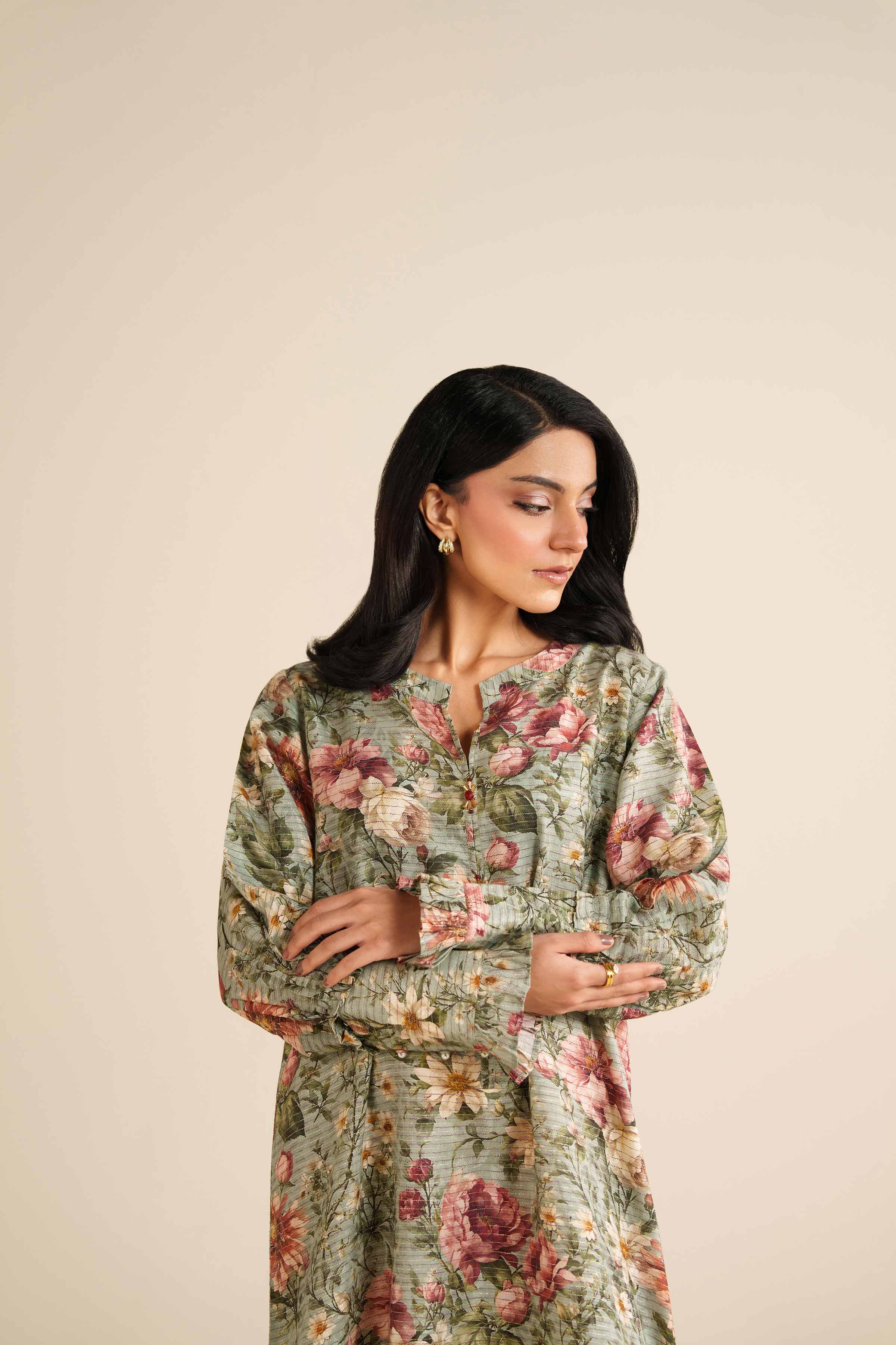 Printed Shirt - FW25-19 for Women - Pret Collection | Nishat | Shop Online
