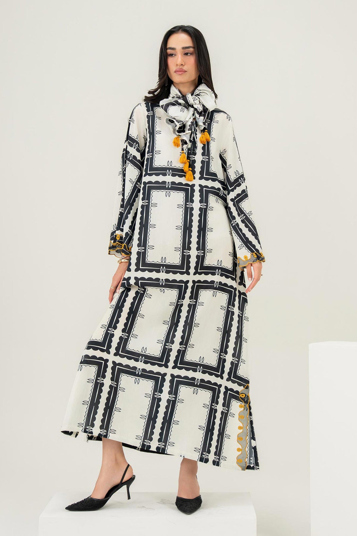 2 Piece - Printed Embroidered Shirt - FW25-27