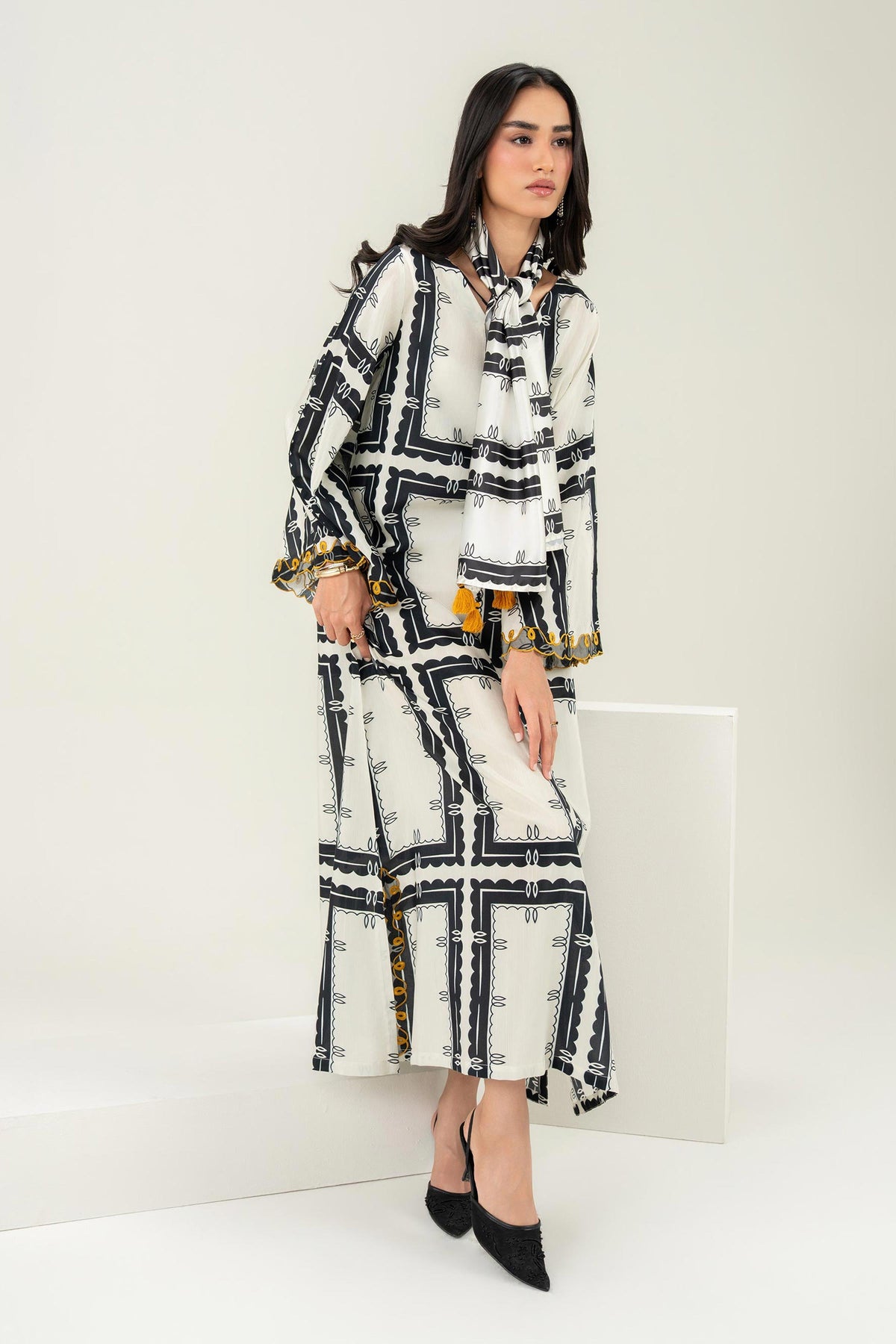 2 Piece - Printed Embroidered Shirt - FW25-27