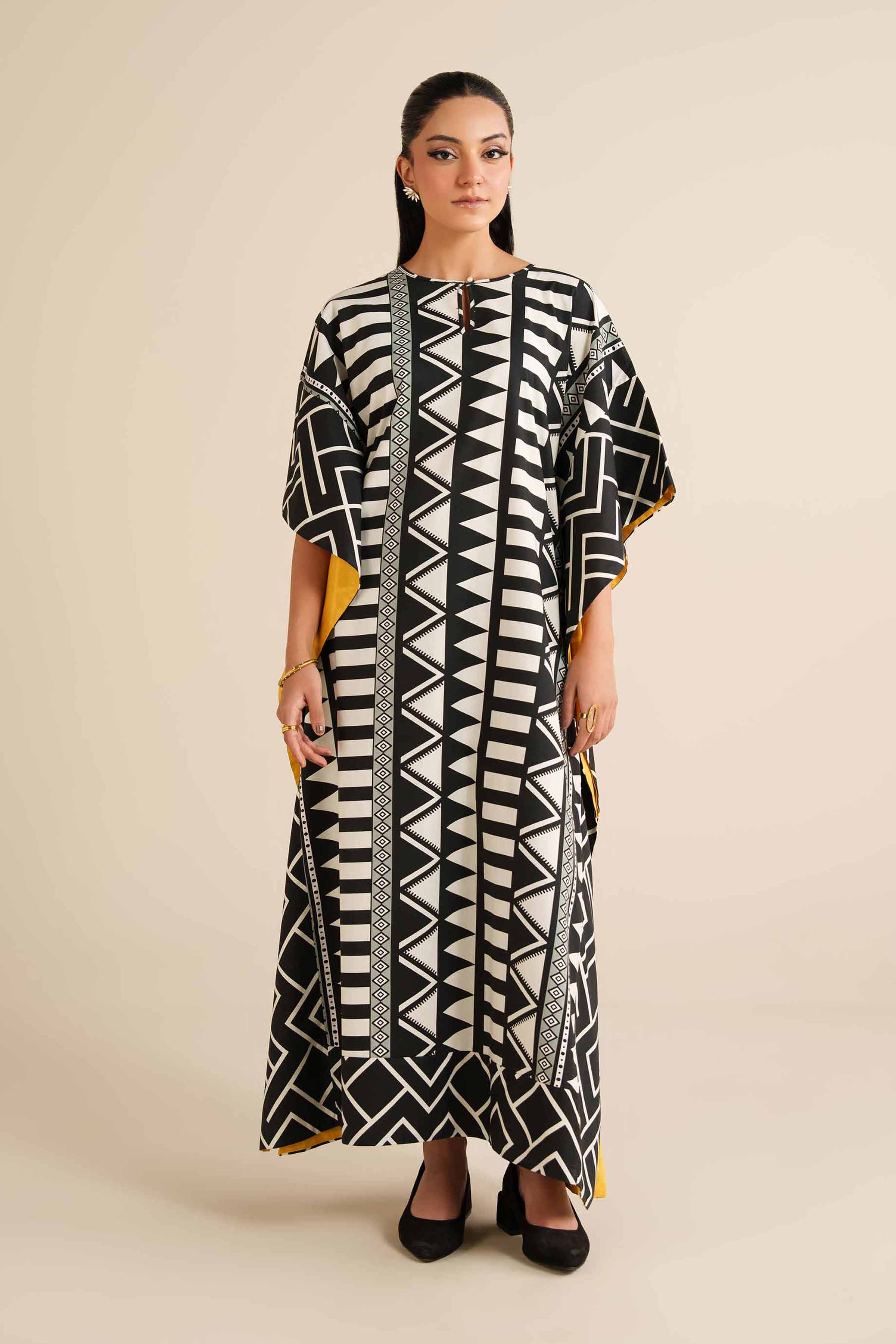 Printed Kaftan - FW25-30 for Women - Pret Collection | Nishat | Shop Online