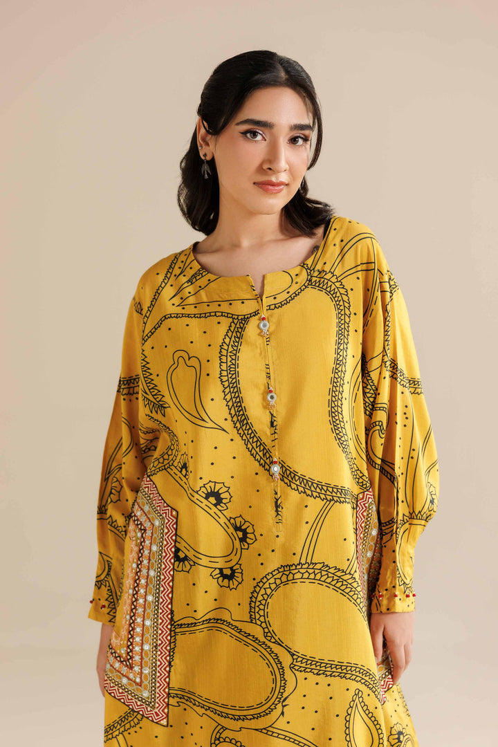 Printed Embroidered Shirt - FW25-54 for Women - Pret Collection | Nishat | Shop Online