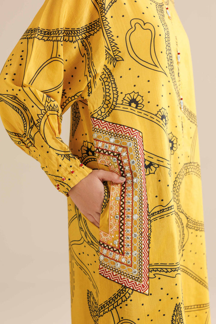Printed Embroidered Shirt - FW25-54 for Women - Pret Collection | Nishat | Shop Online