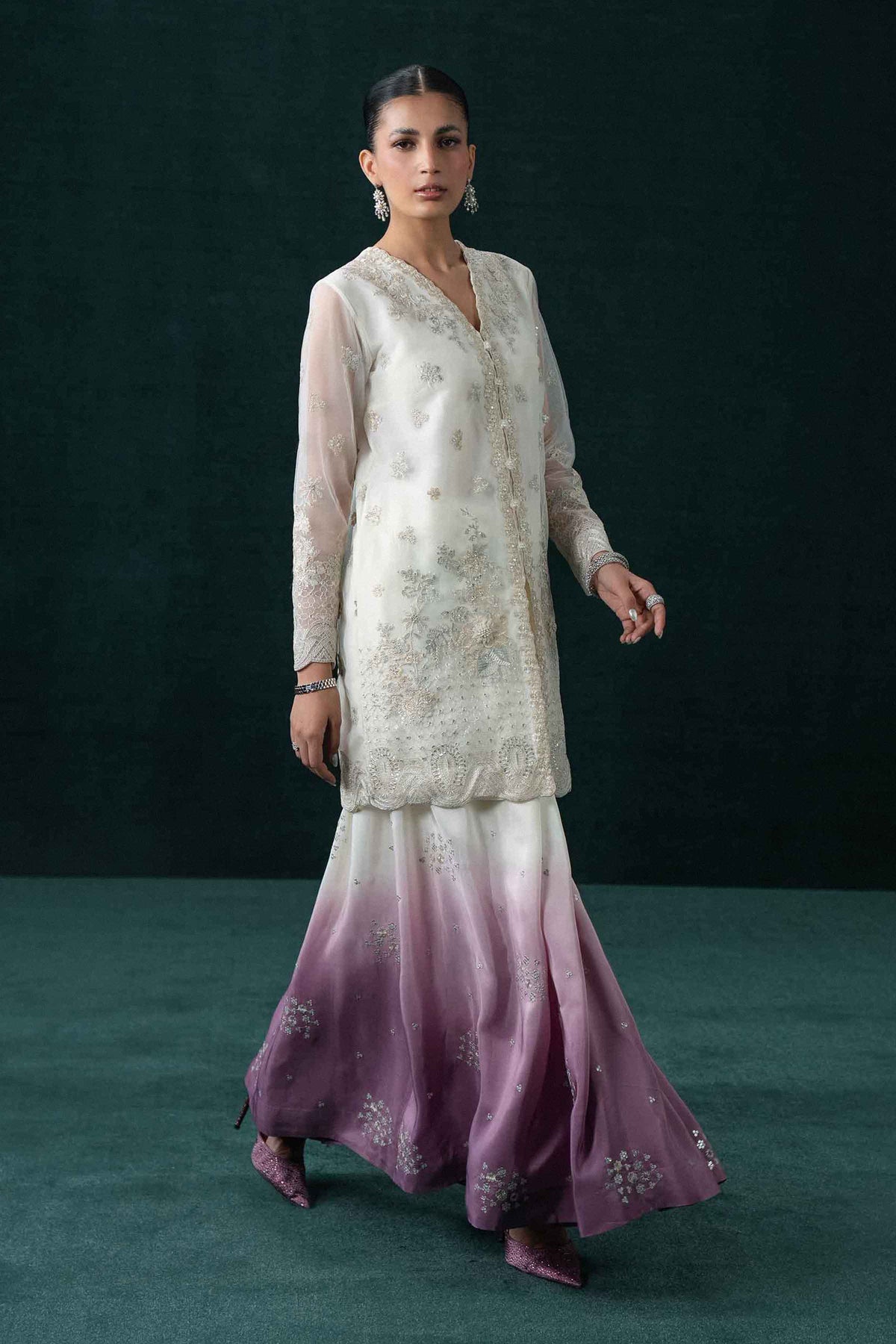 3 Piece - Embroidered Suit - KBS26-61