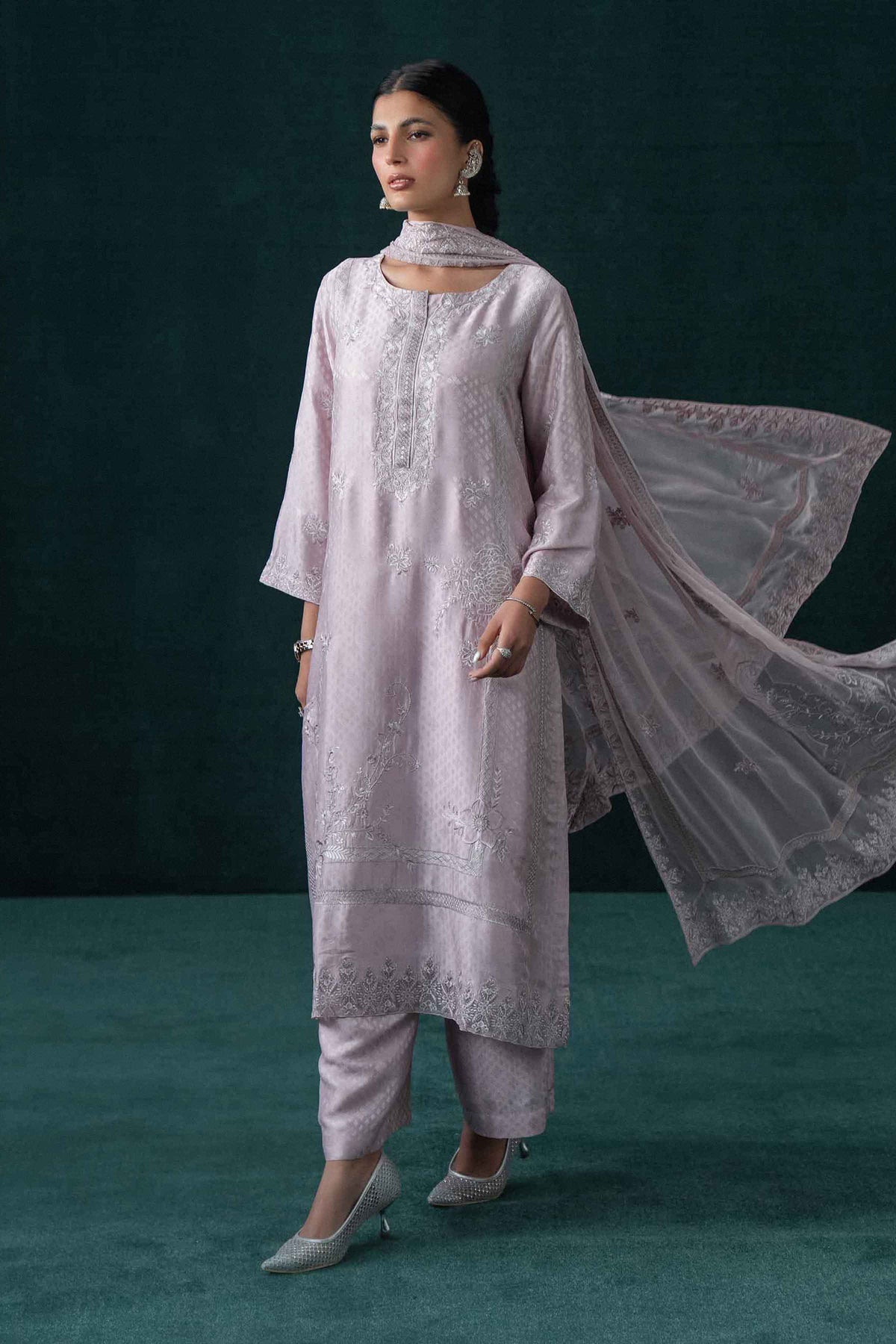 3 Piece - Embroidered Suit - KBS26-80