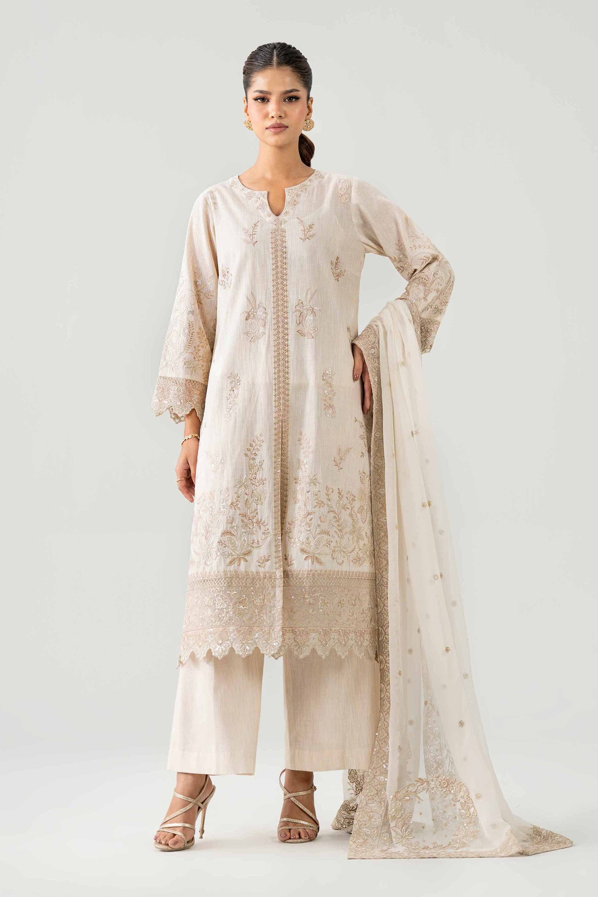 3 Piece - Printed Embroidered Suit - KBS26-82  for Women - Boutique Collection | Nishat | Shop Online