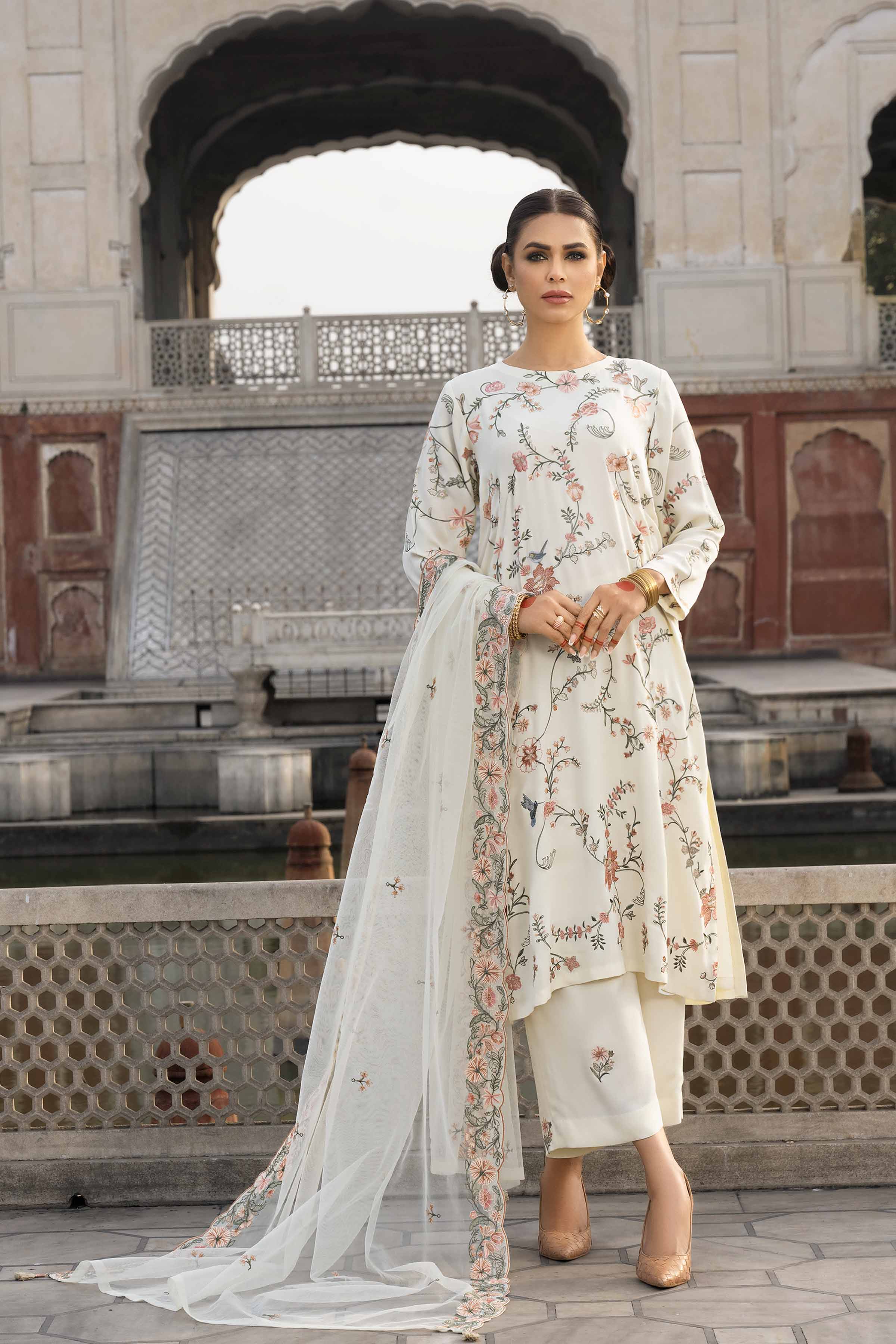 3 Piece - Embroidered Suit - KFE23-44
