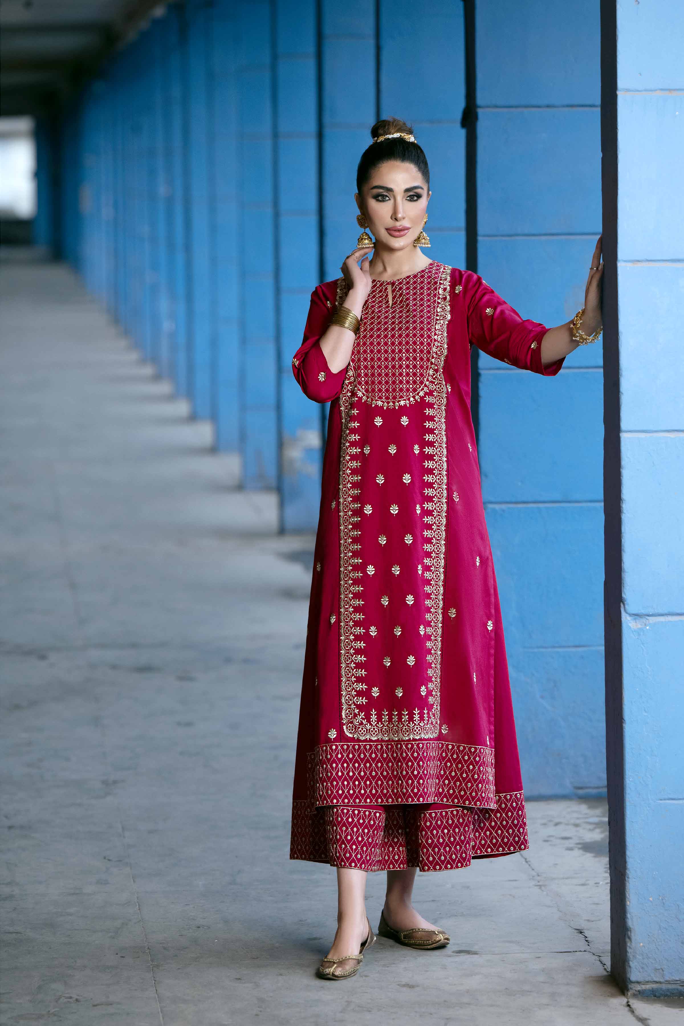 2 Piece - Embroidered Suit - KFE23-76