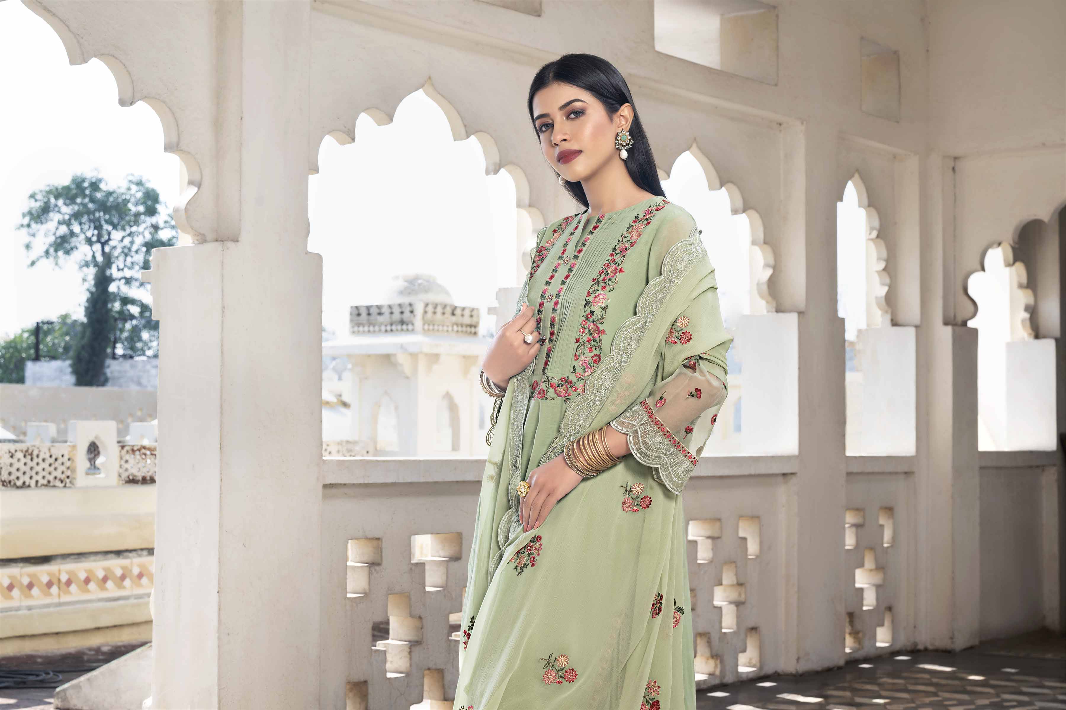 3 Piece - Embroidered Suit - KFE24-106