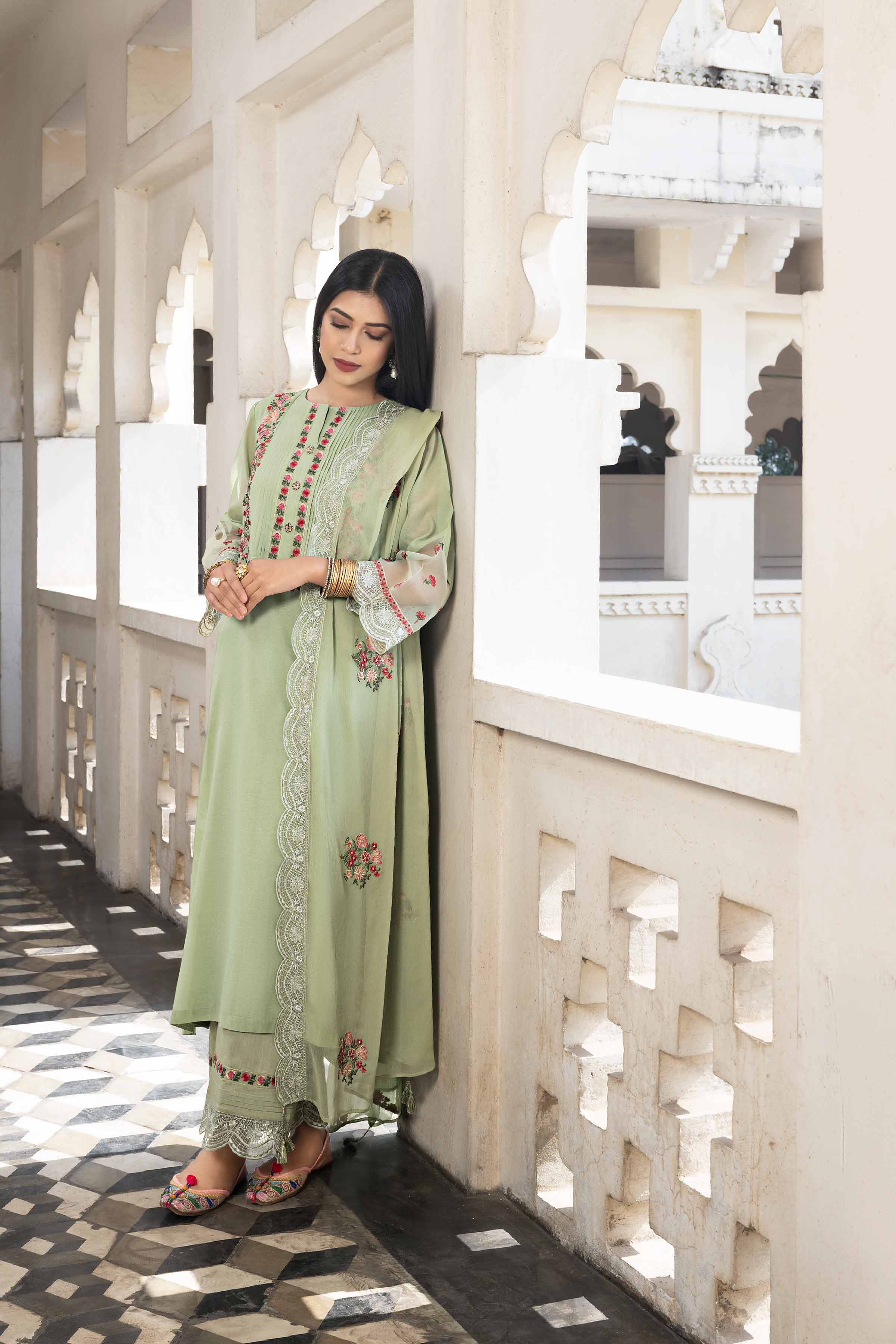 3 Piece - Embroidered Suit - KFE24-106