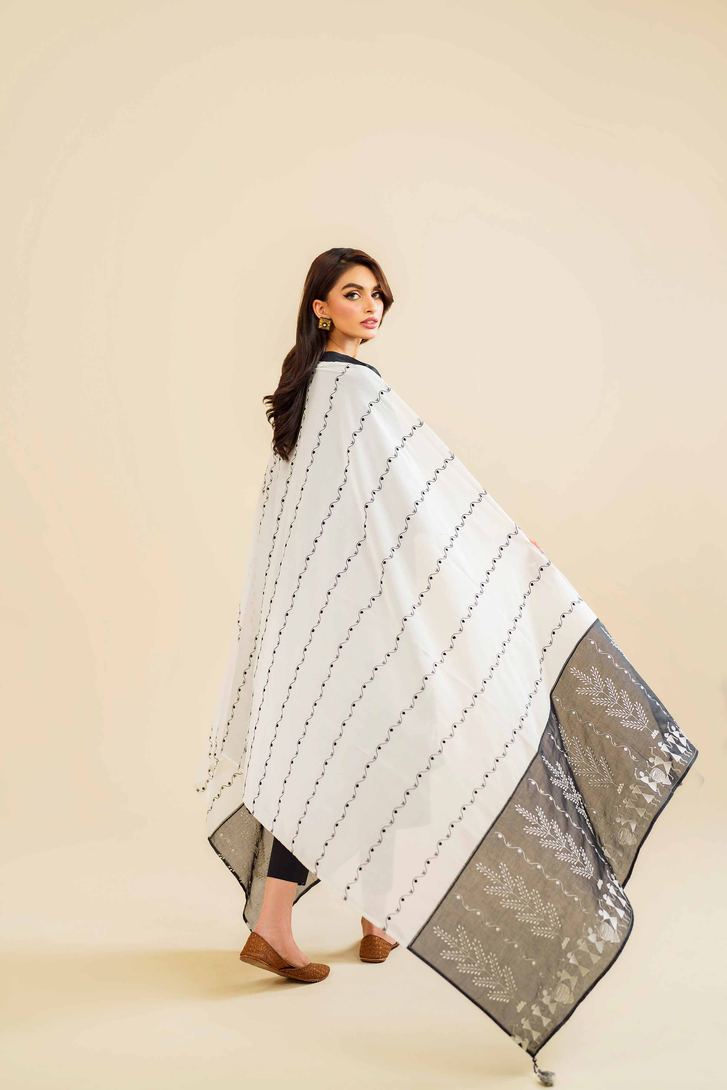 Embroidered Dupatta - KFE24-130