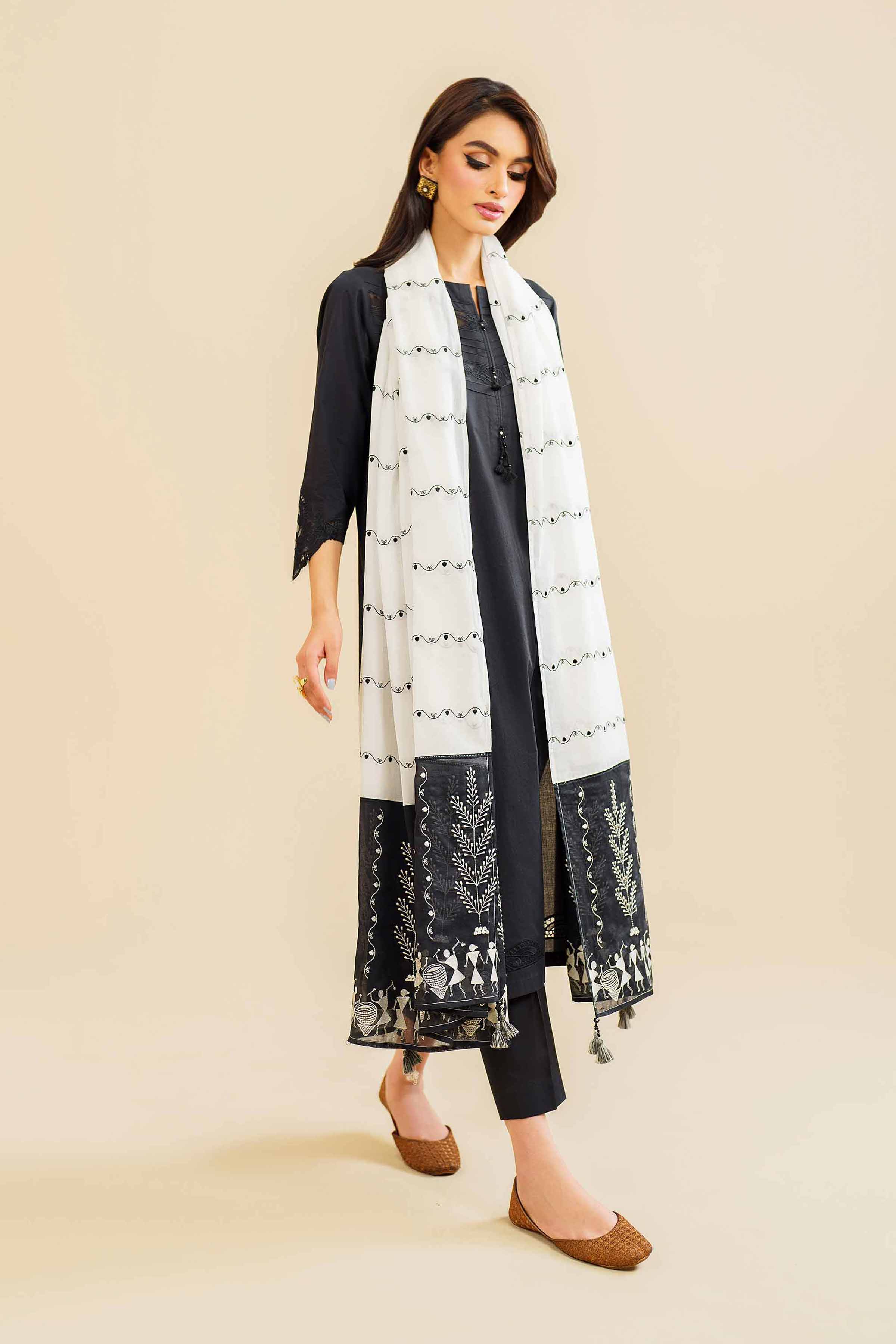 Embroidered Dupatta - KFE24-130