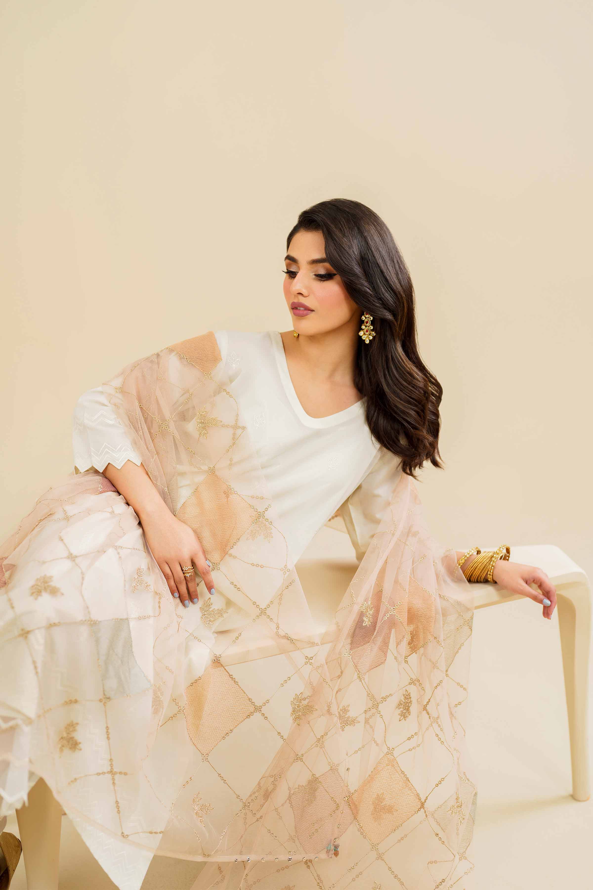 Embroidered Dupatta - KFE24-132