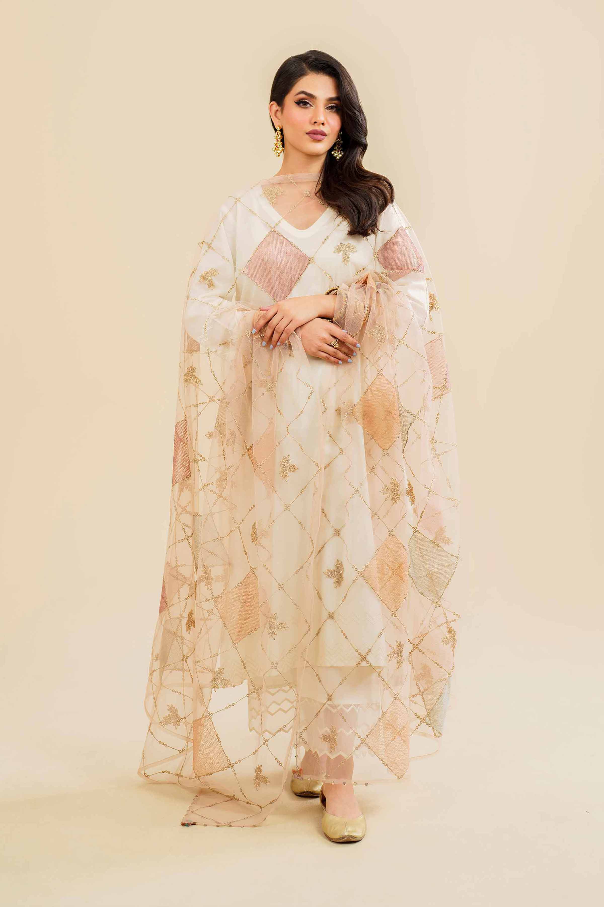 Embroidered Dupatta - KFE24-132