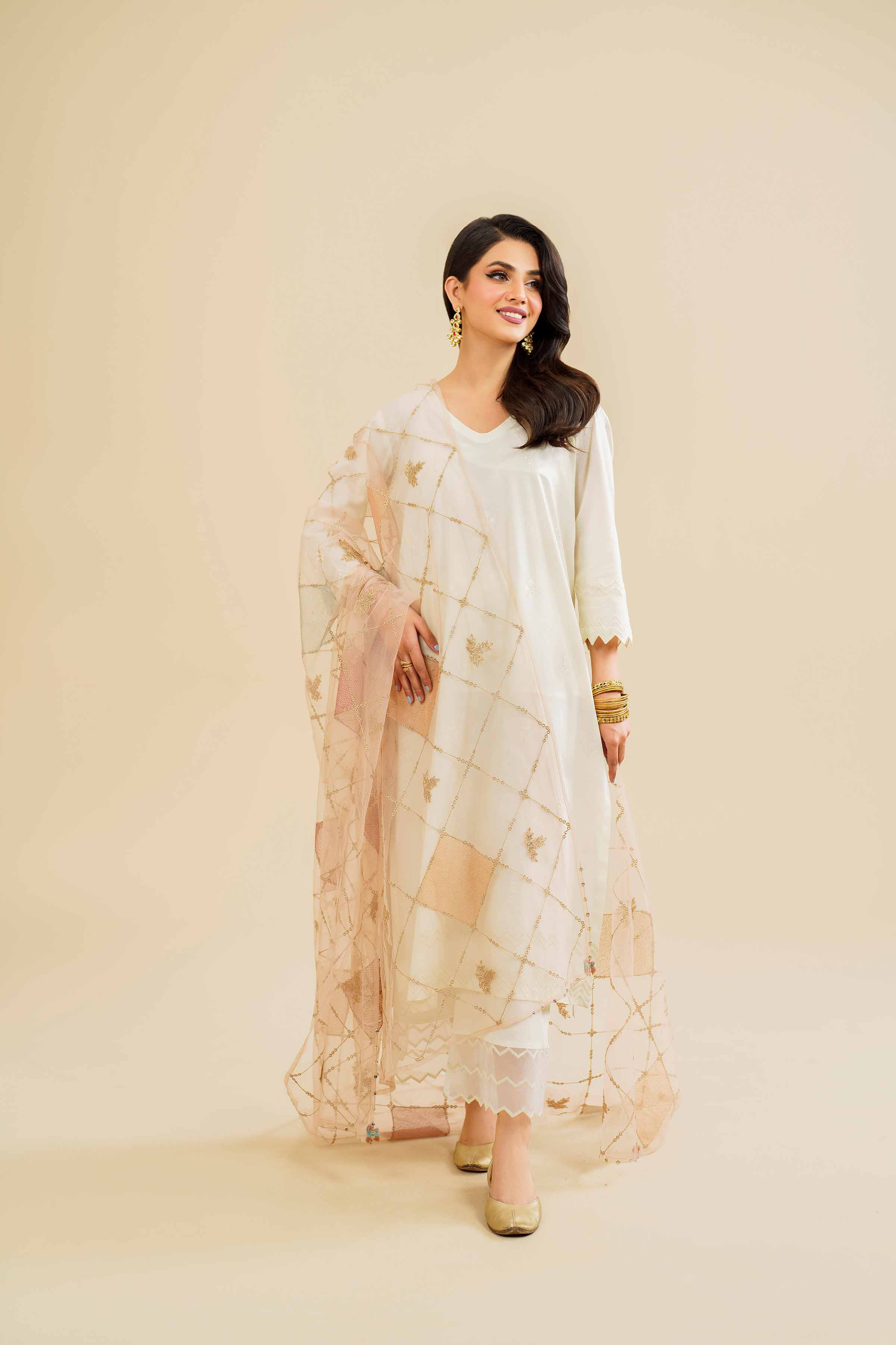 Embroidered Dupatta - KFE24-132