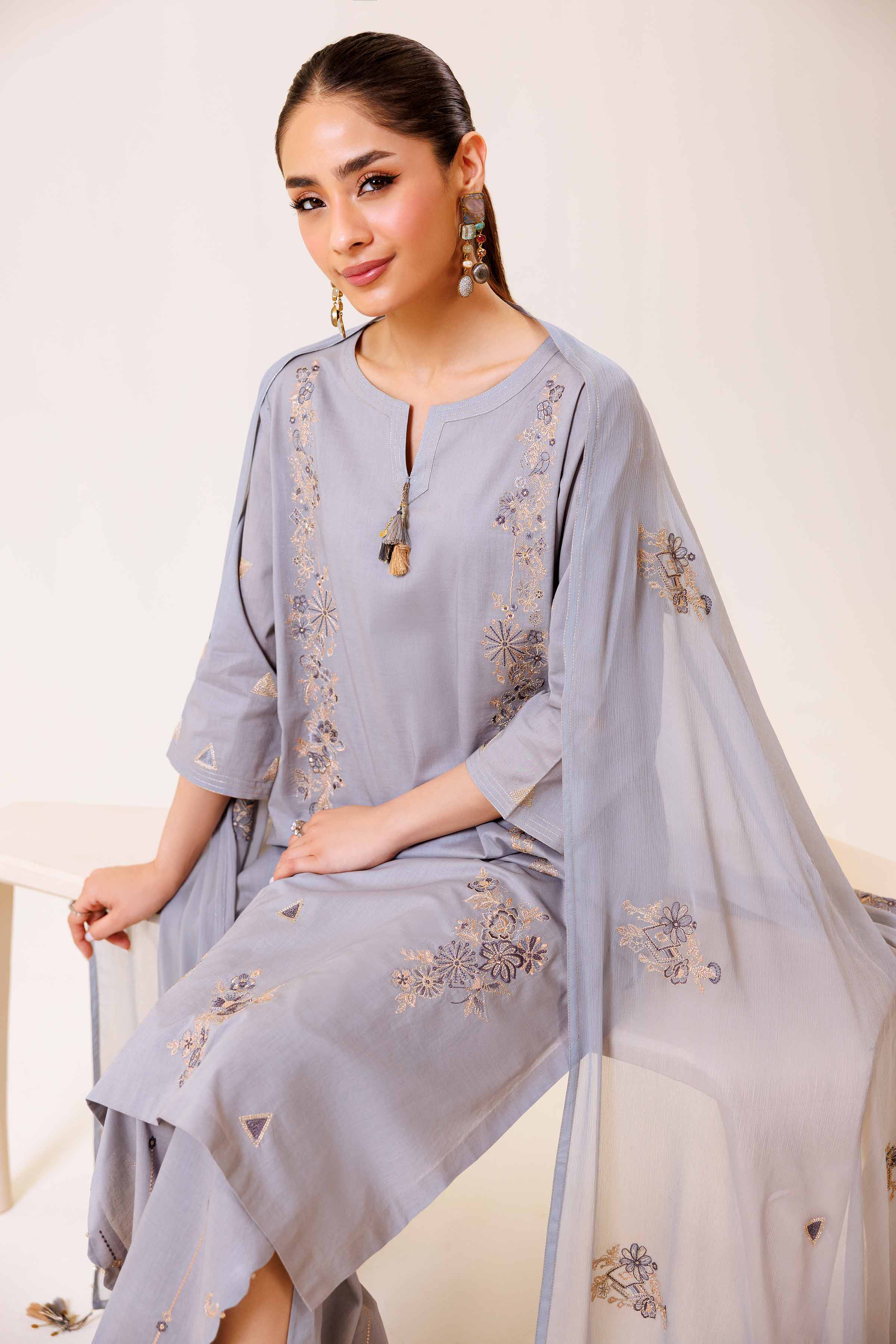 3 Piece - Embroidered Suit - KFE24-17