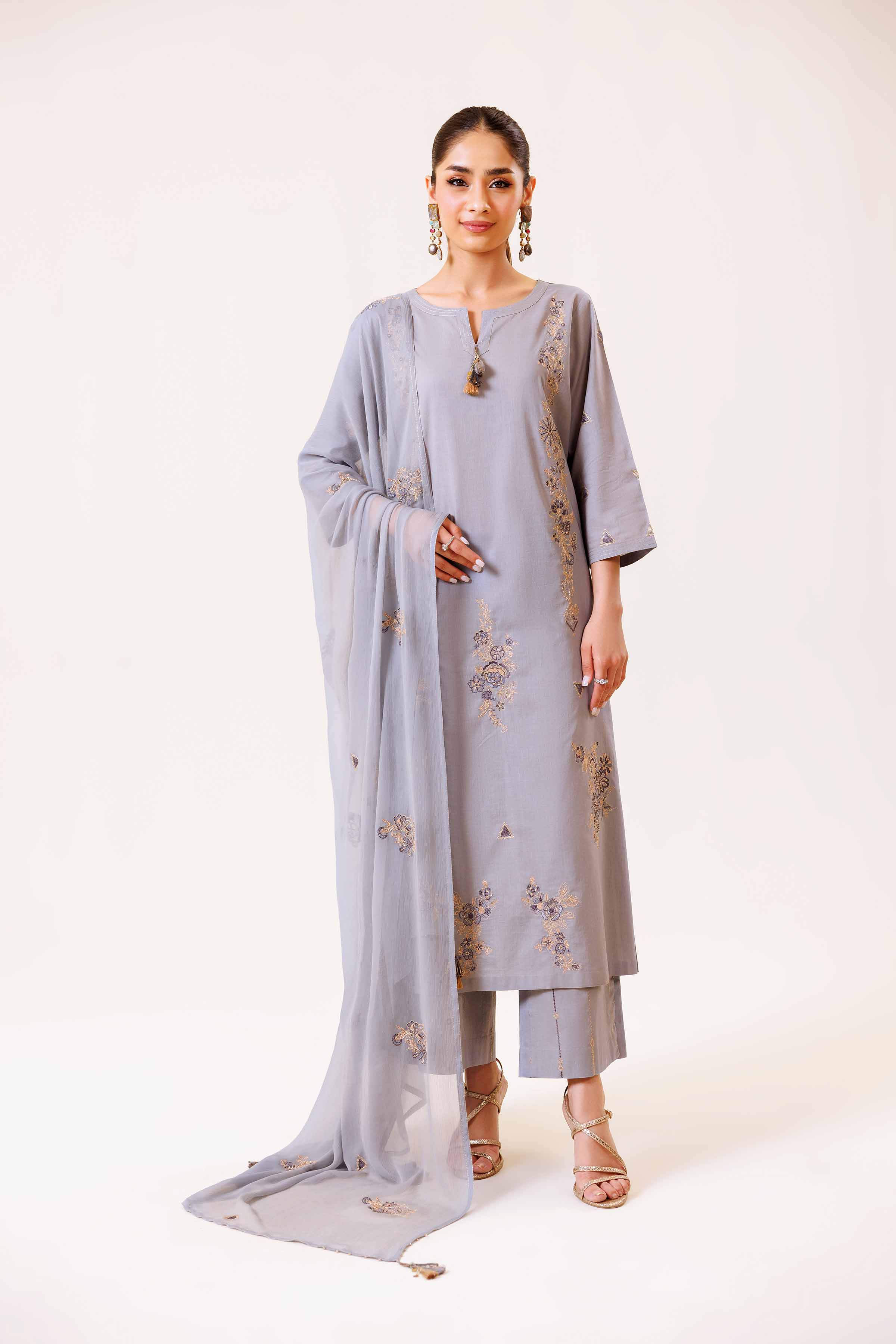 3 Piece - Embroidered Suit - KFE24-17