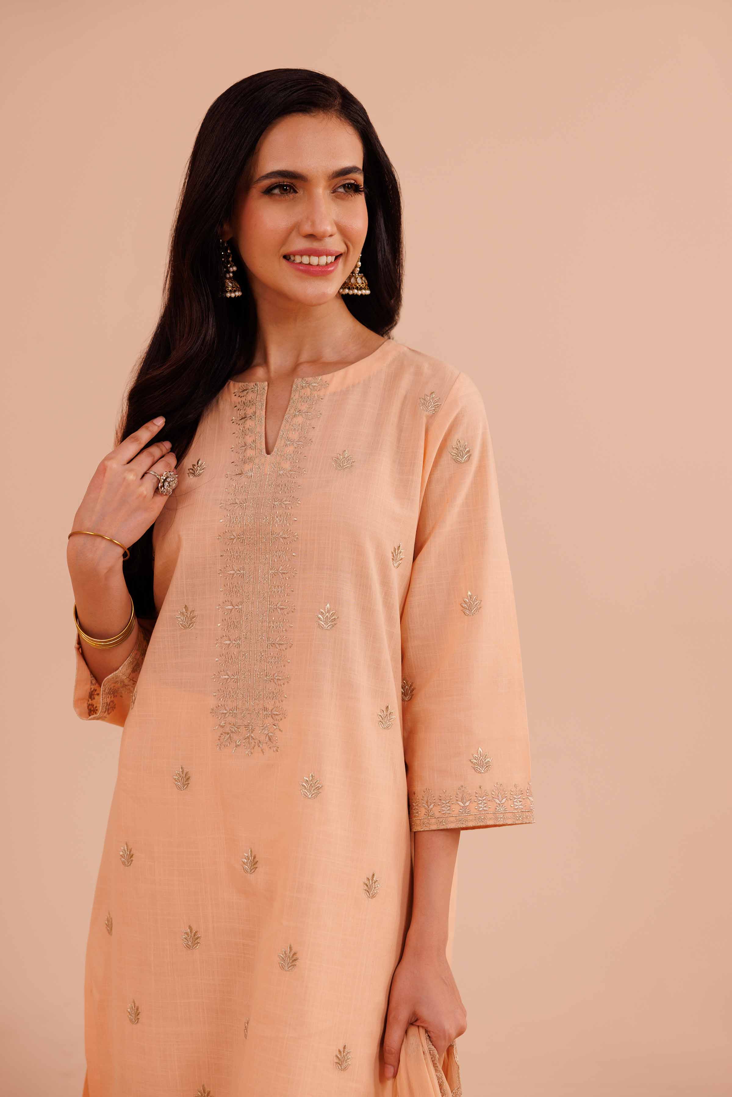 3 Piece - Embroidered Suit - KFE24-25