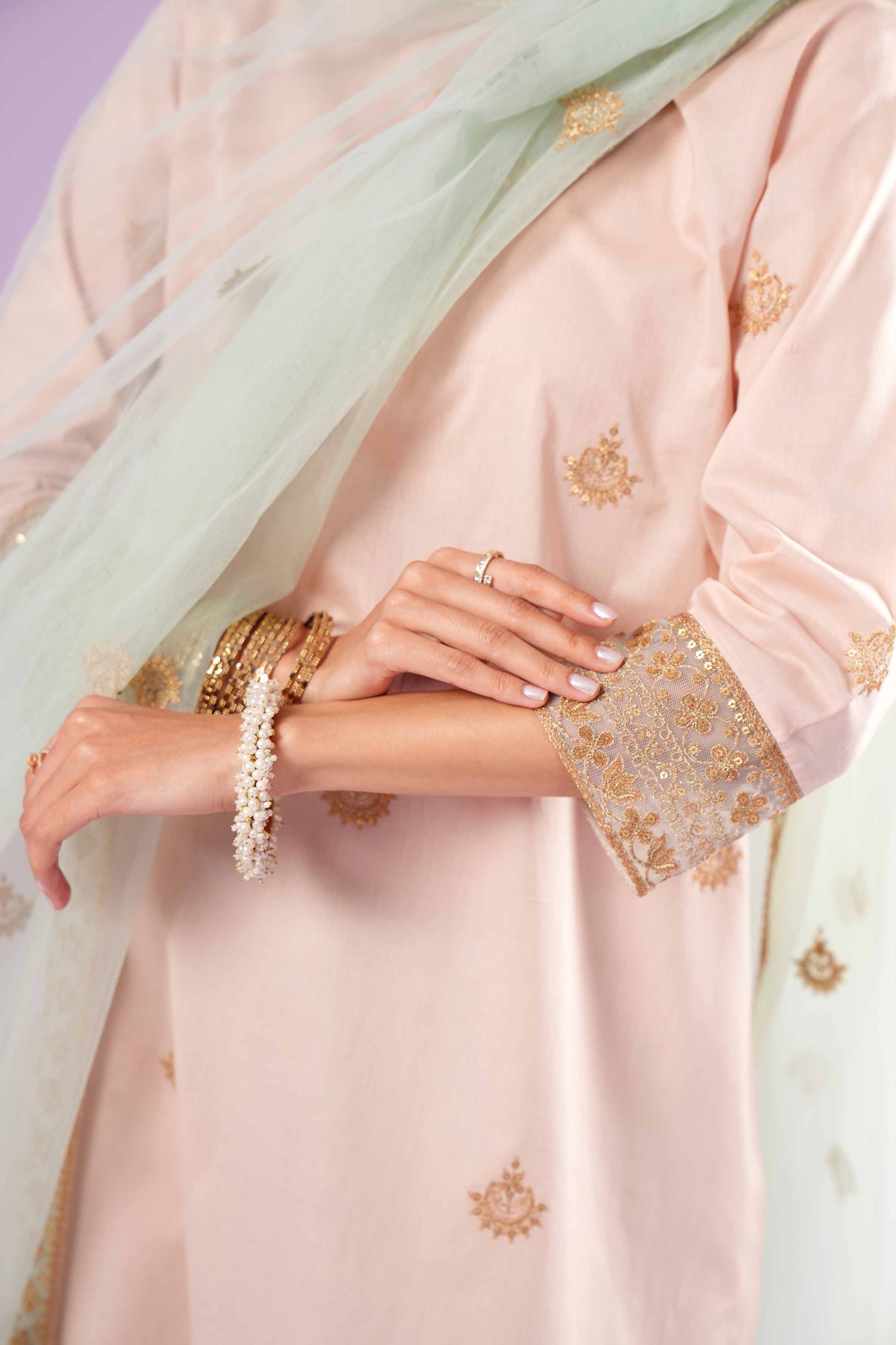 3 Piece - Printed Embroidered Suit - KFE24-75
