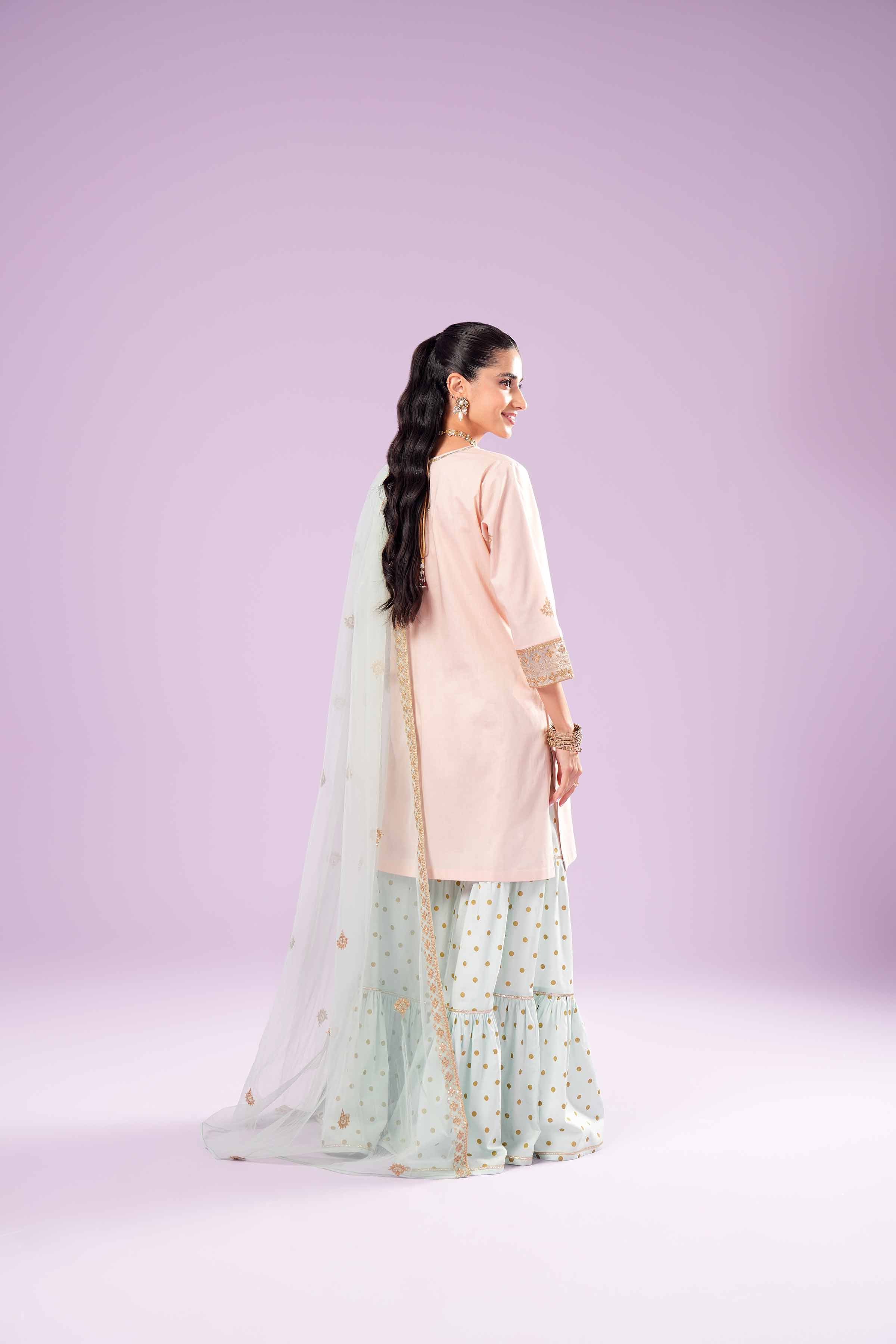 3 Piece - Printed Embroidered Suit - KFE24-75