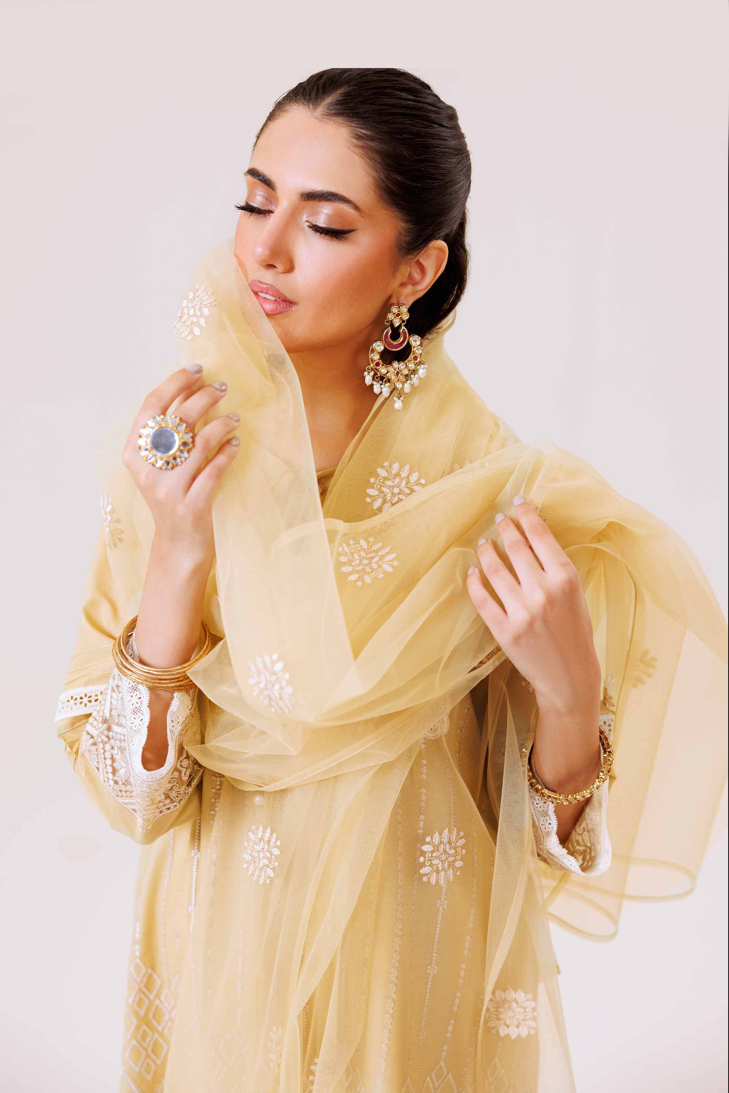 3 Piece - Embroidered Suit - KFE24-82