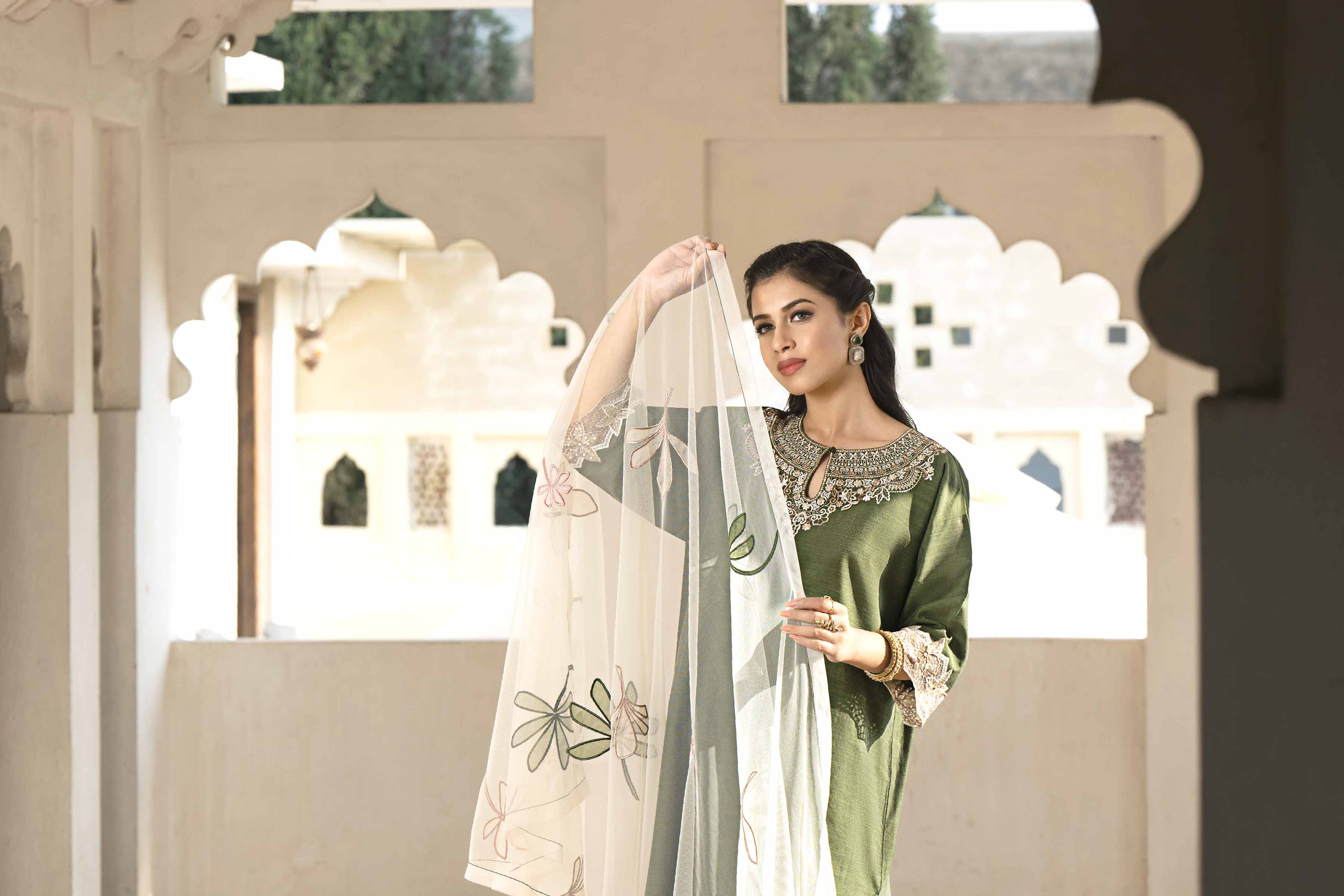 3 Piece - Embroidered Suit - KFE24-86