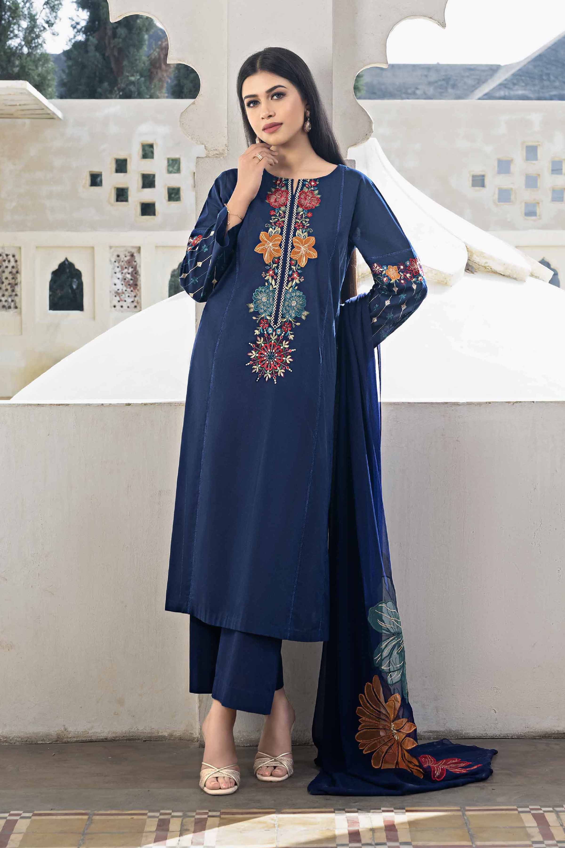 3 Piece - Embroidered Suit - KFE24-89