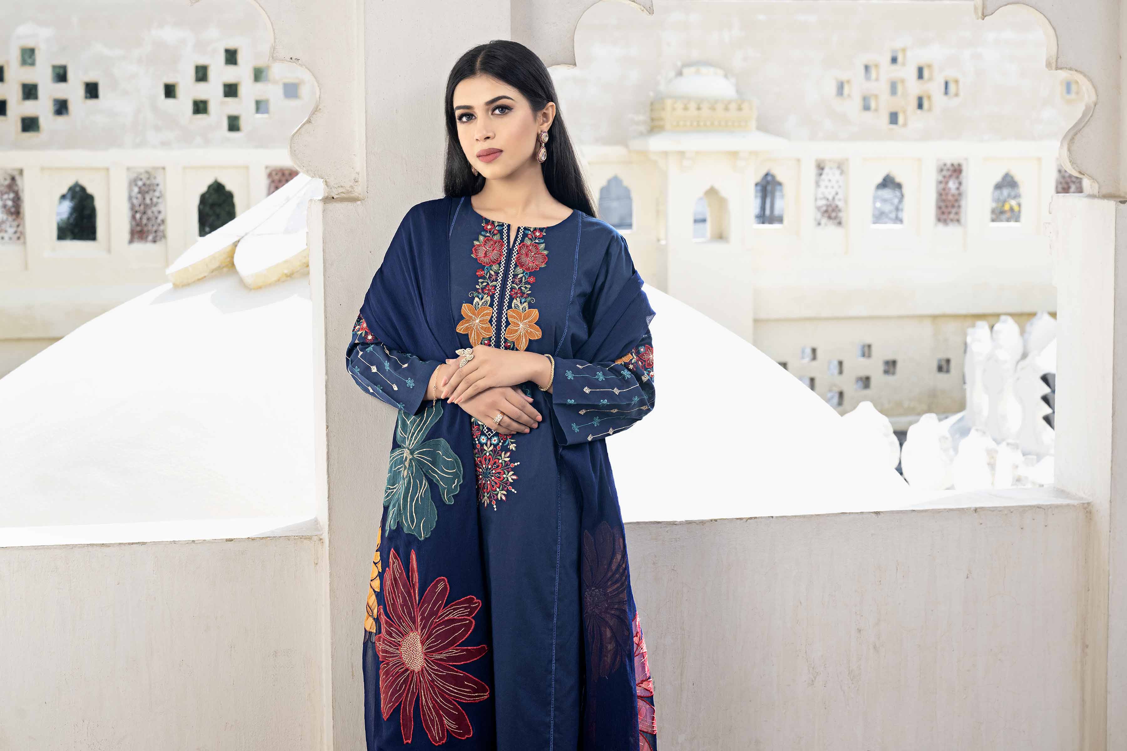 3 Piece - Embroidered Suit - KFE24-89