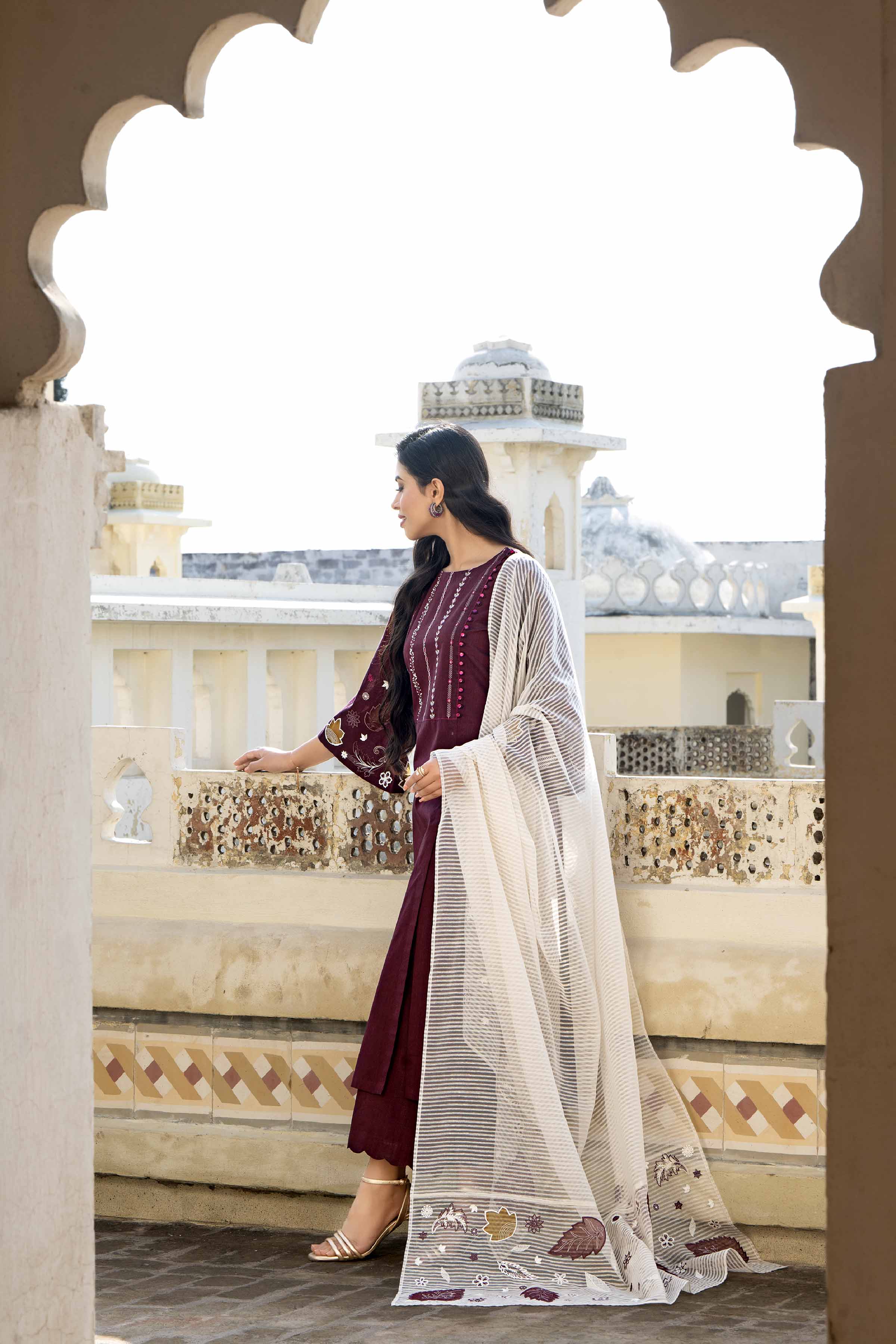3 Piece - Embroidered Suit - KFE24-90