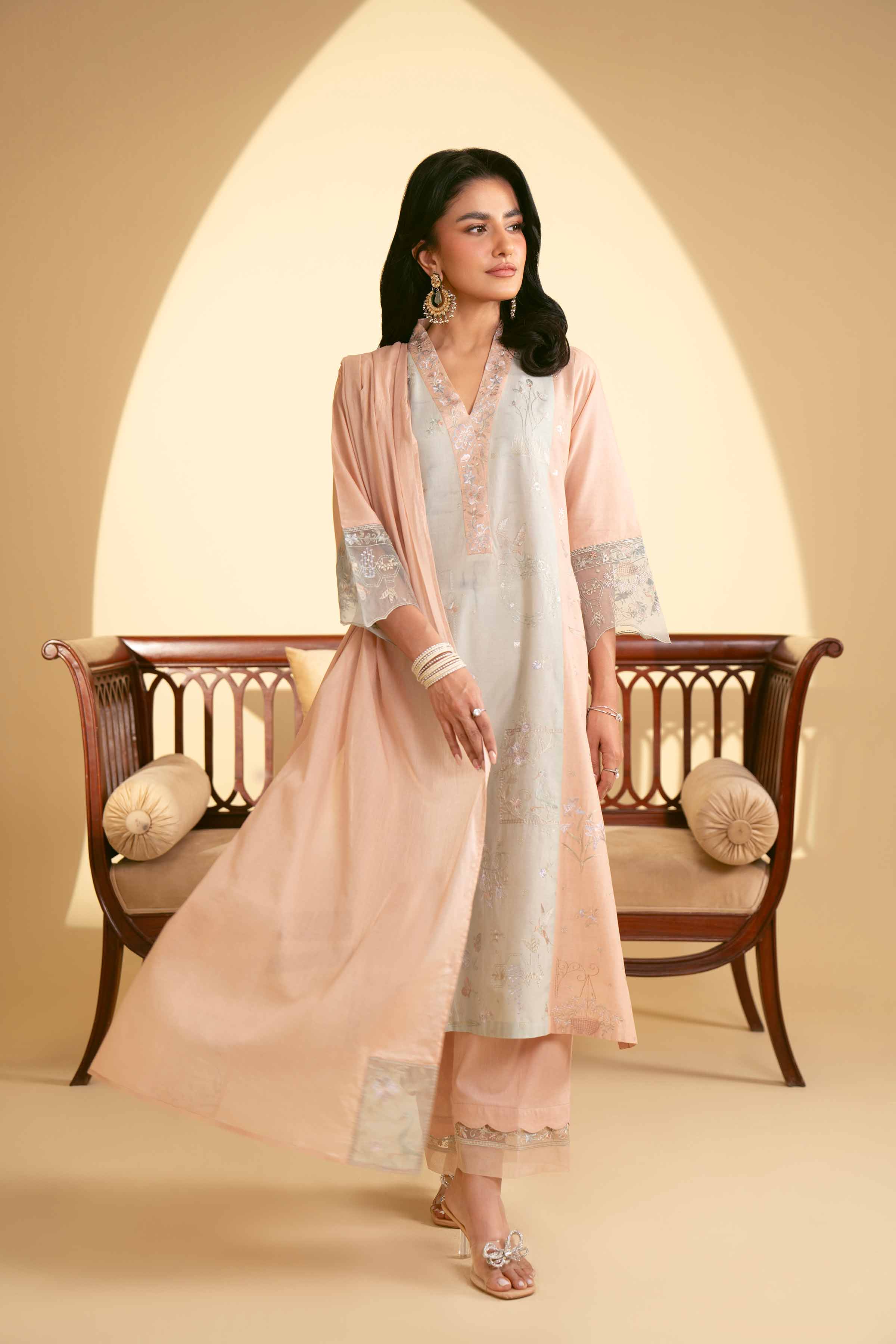 3 Piece - Embroidered Suit - KFE25-04