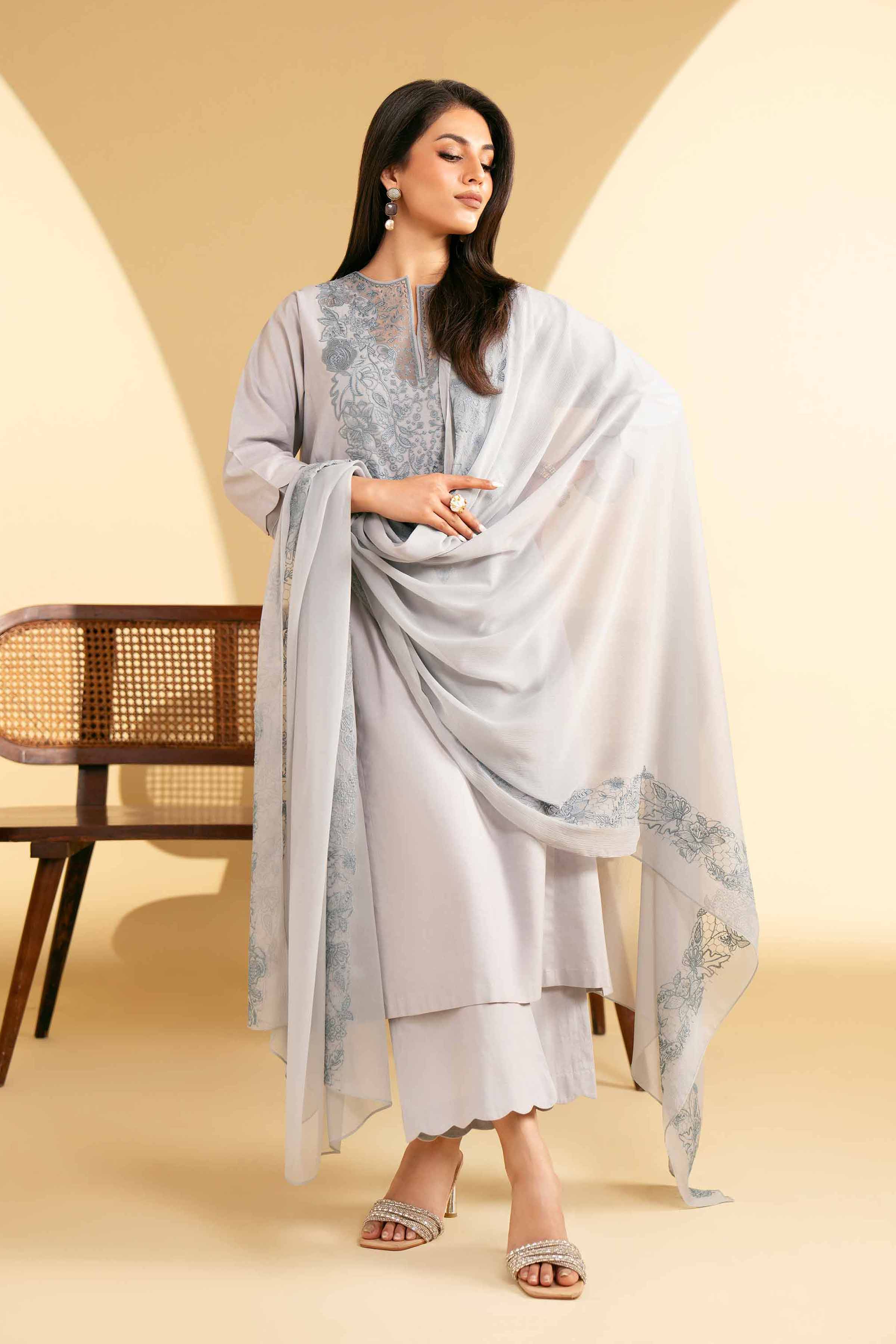 3 Piece - Embroidered Suit - KFE25-06