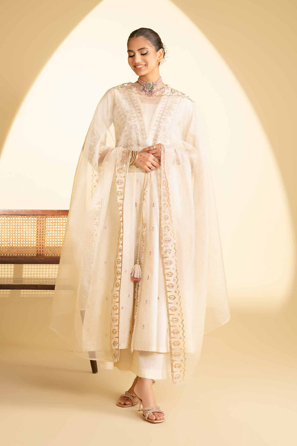 3 Piece - Embroidered Suit - KFE25-10