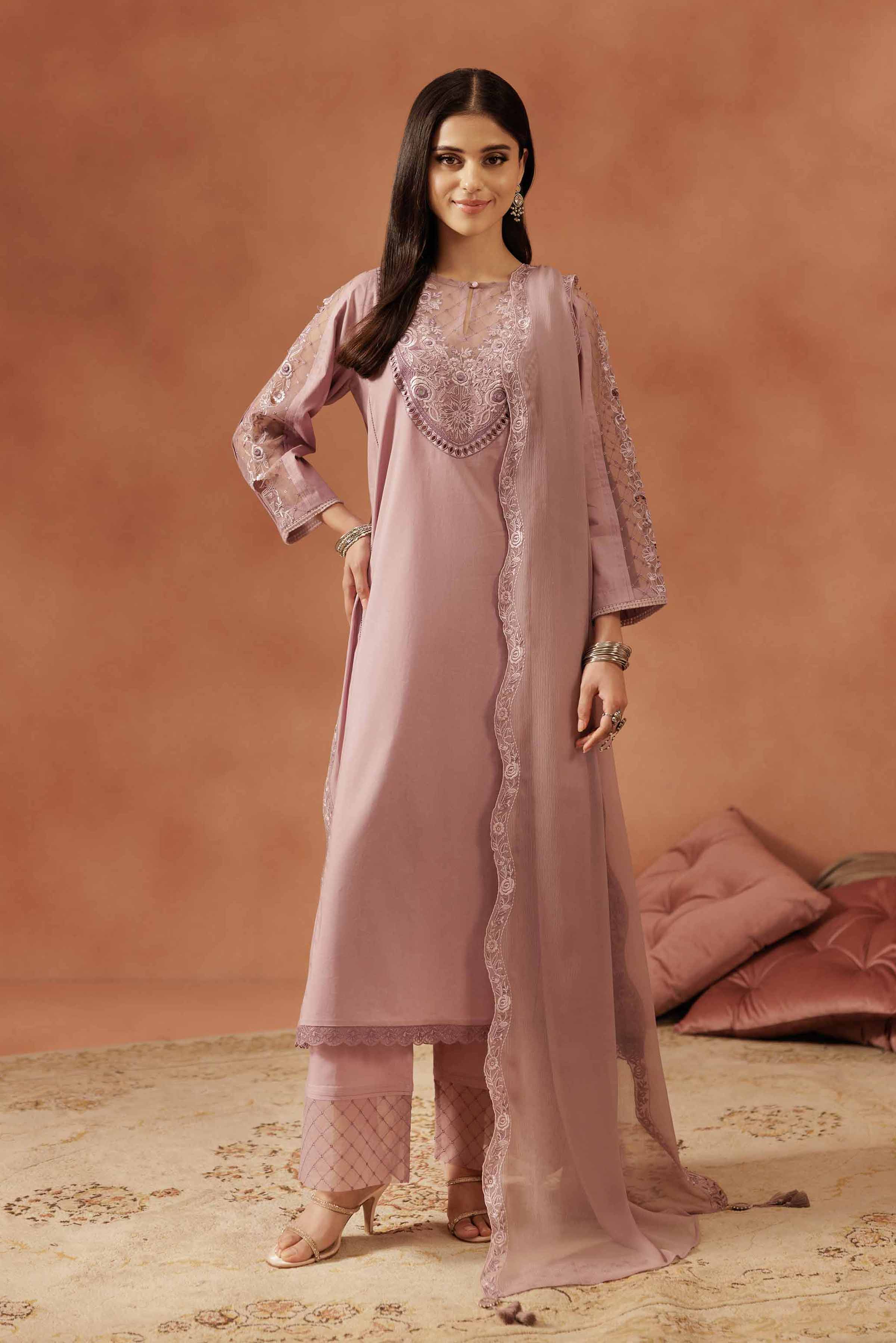 3 Piece - Embroidered Suit - KFE25-115 for Women - Pret Collection | Nishat | Shop Online